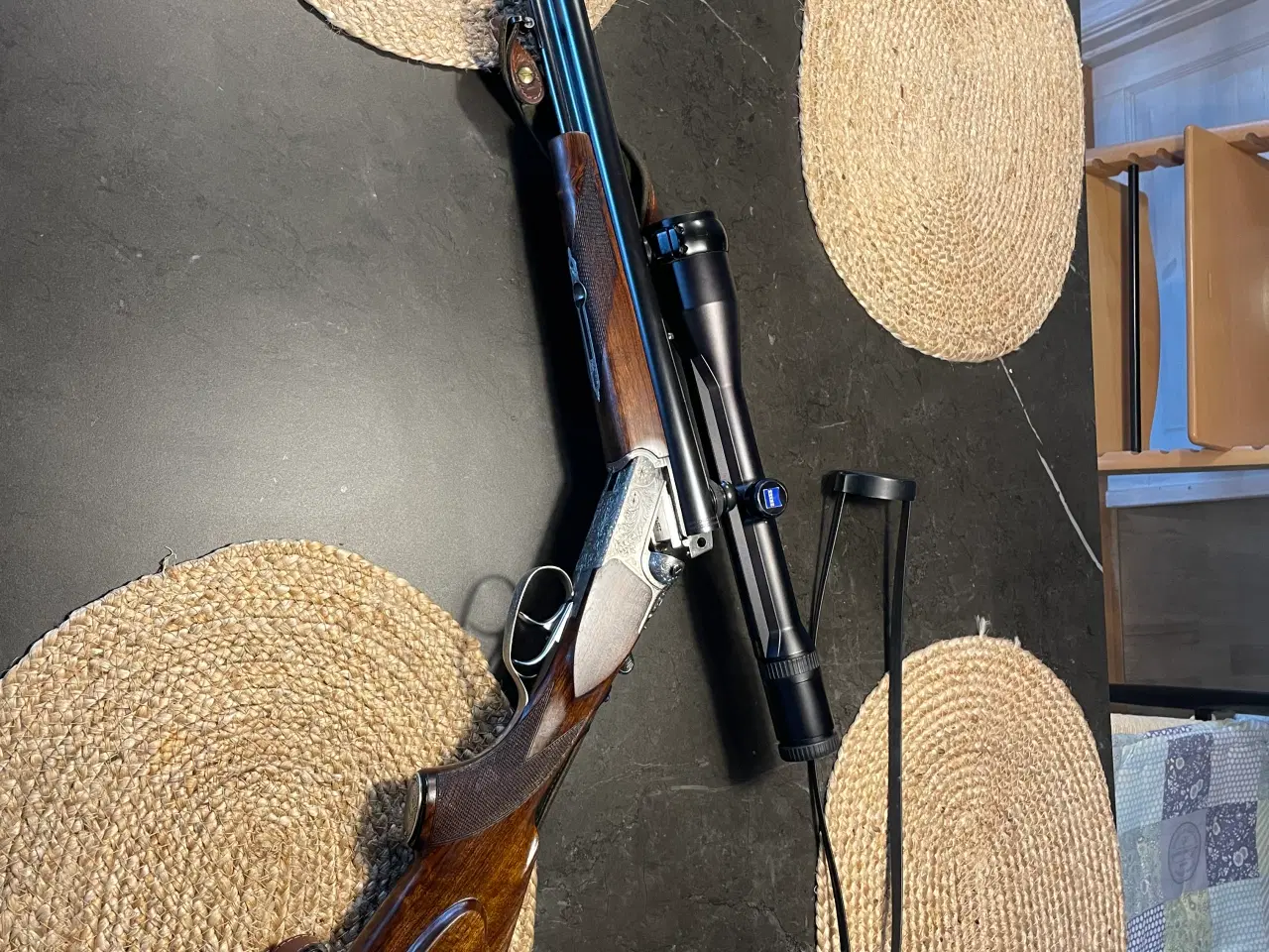 Billede 4 -  Lux Merkel drilling 12/70 & 7x65R m skæftemagasin