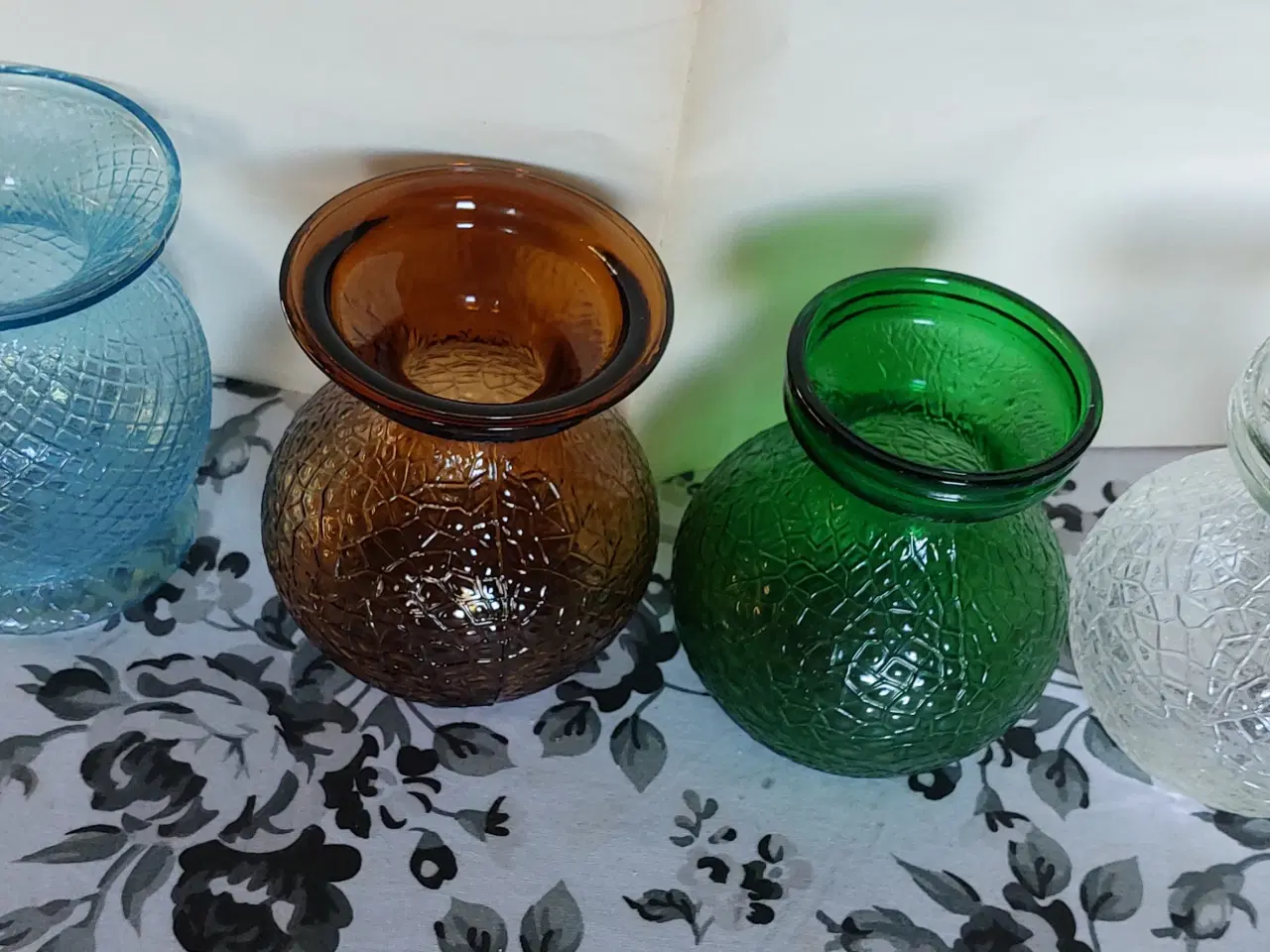 Billede 2 - 4 stk. GAMLE HYACINT GLAS - - SAMLET PRIS !!