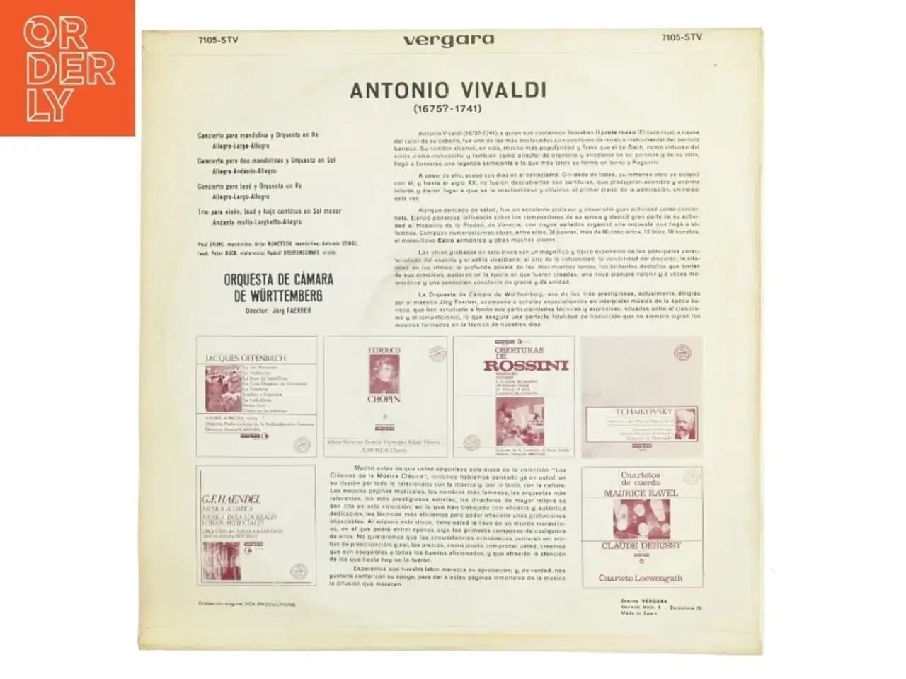 Billede 2 - Musik af Antonio Vivaldi (LP)