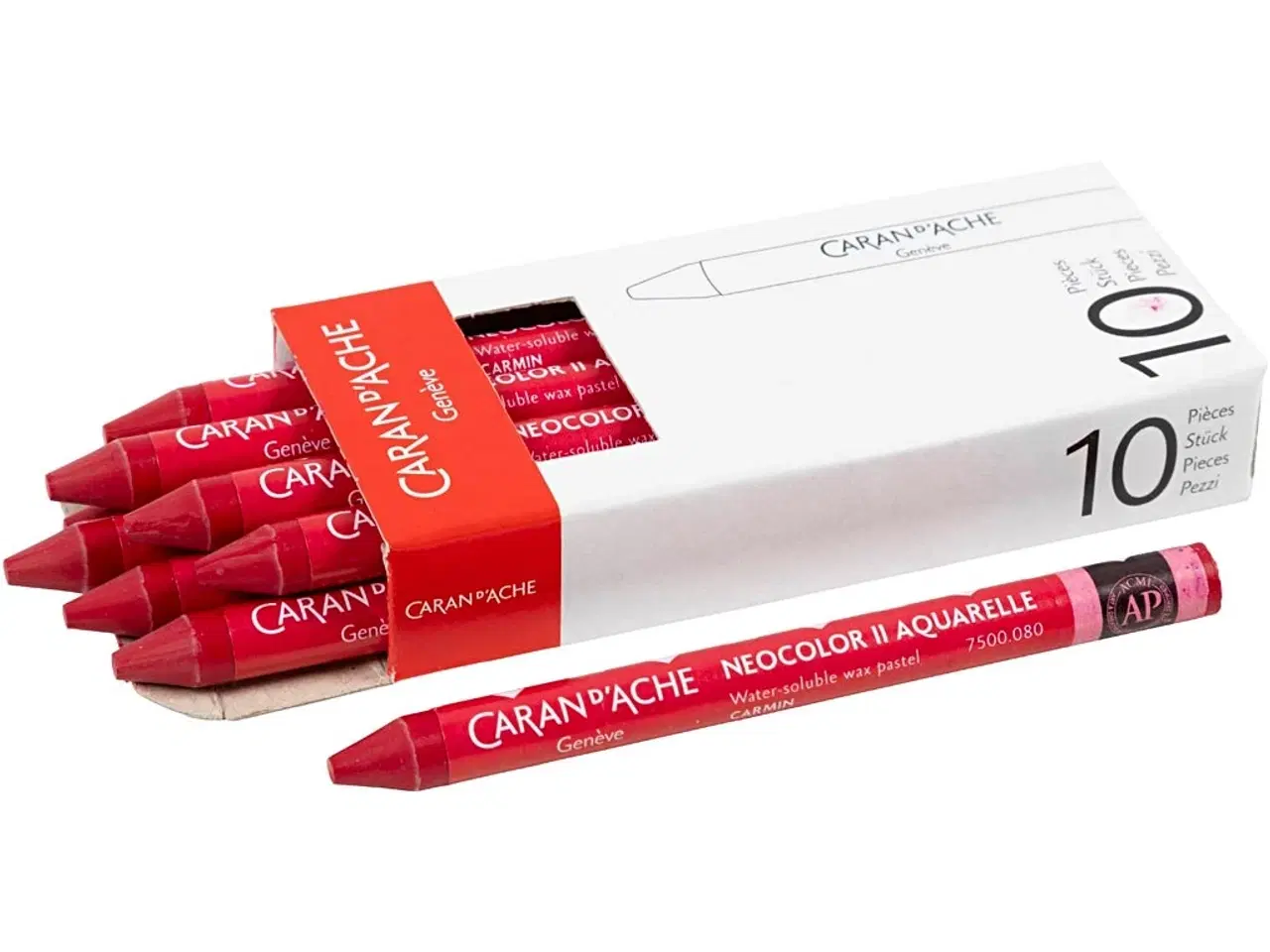 Billede 1 - CARAN D’ACHE Neocolor II Carmine Vokspastel 10 stk.