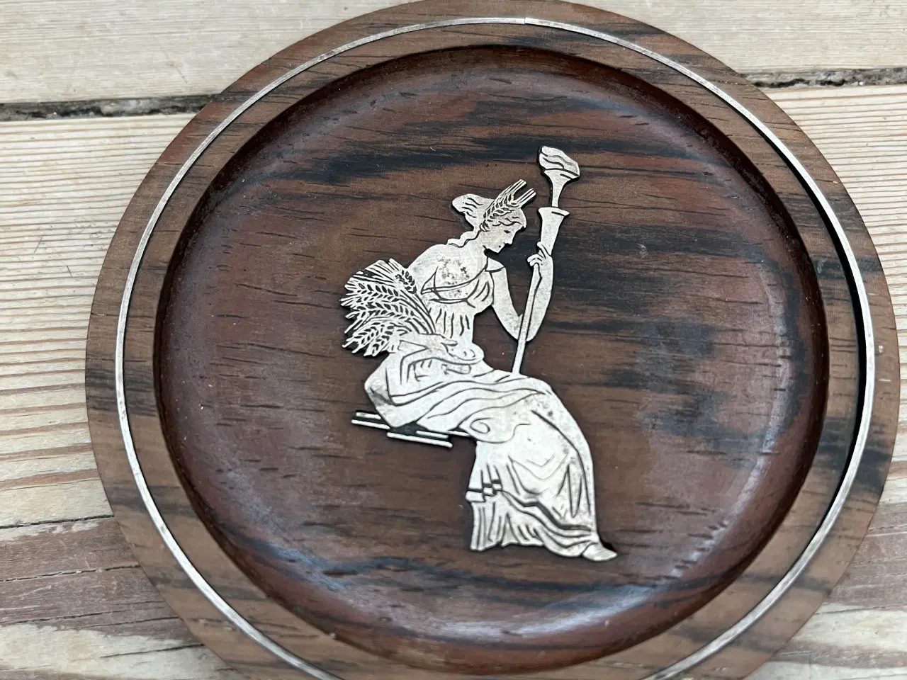 Billede 1 - Palisander glasbrik med sølv