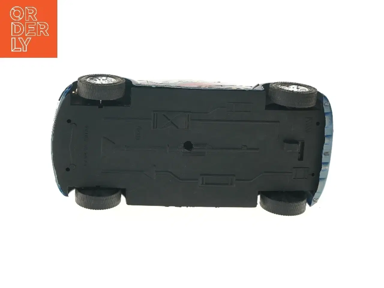 Billede 5 - Blå legetøjsbil i racing design (str. 34x15,5 cm)