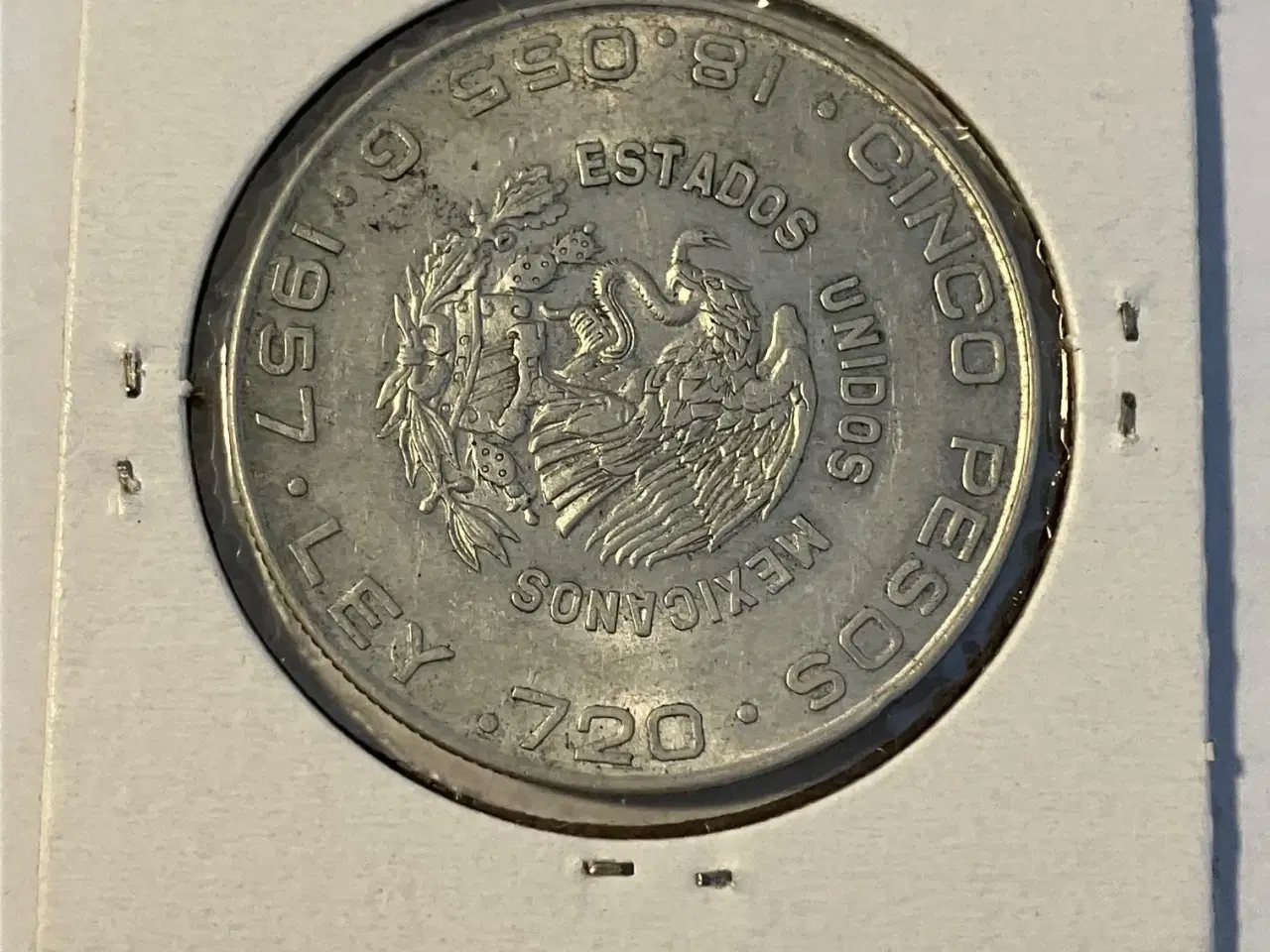 Billede 2 - 5 Pesos 1957 Mexico