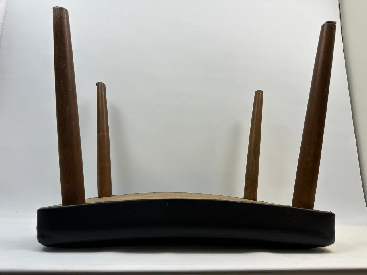 Billede 9 - Retro skammel i teak og sort nappa