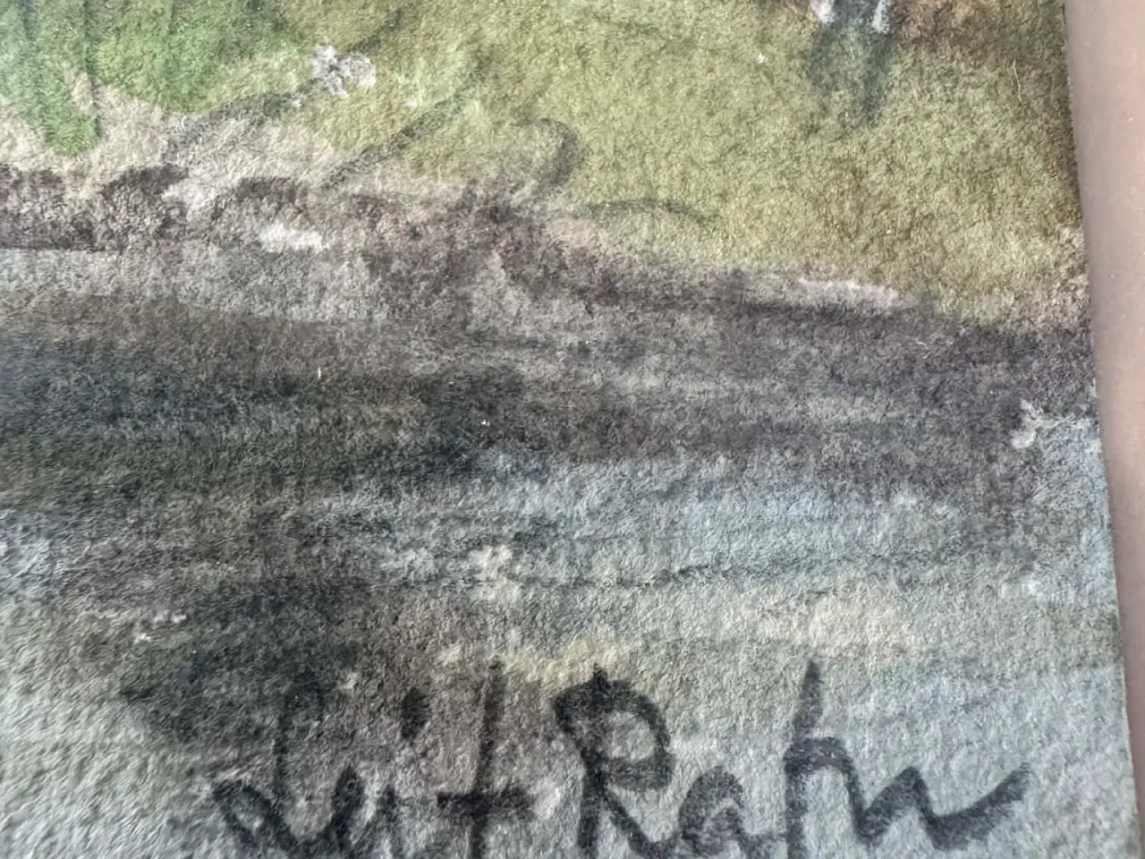 Billede 2 - Original akvarel – landskab (signeret Lief Rafn)