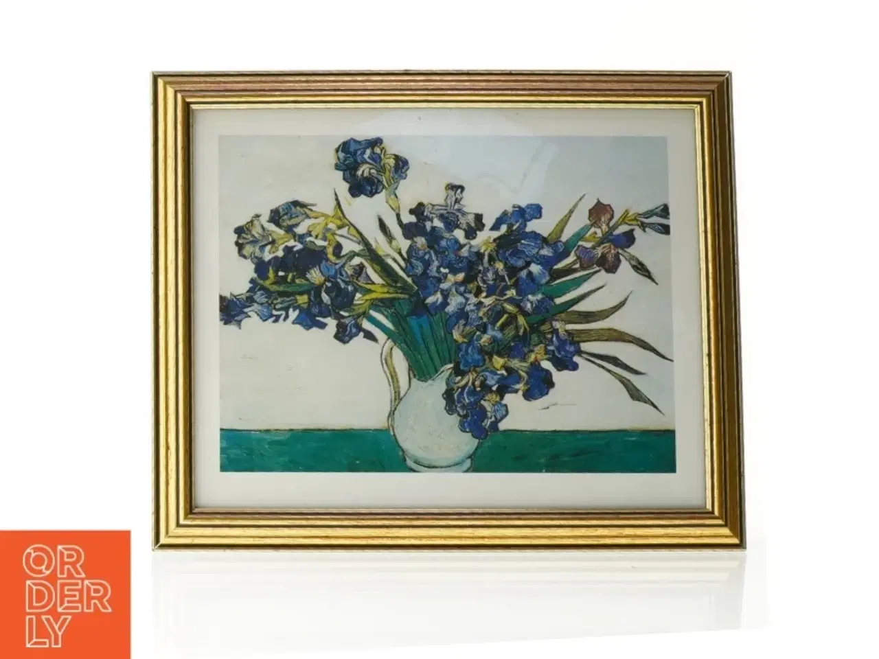 Billede 1 - Van Gogh &#39;Iris&#39; blomsterbillede (str. 35 x 29 cm)