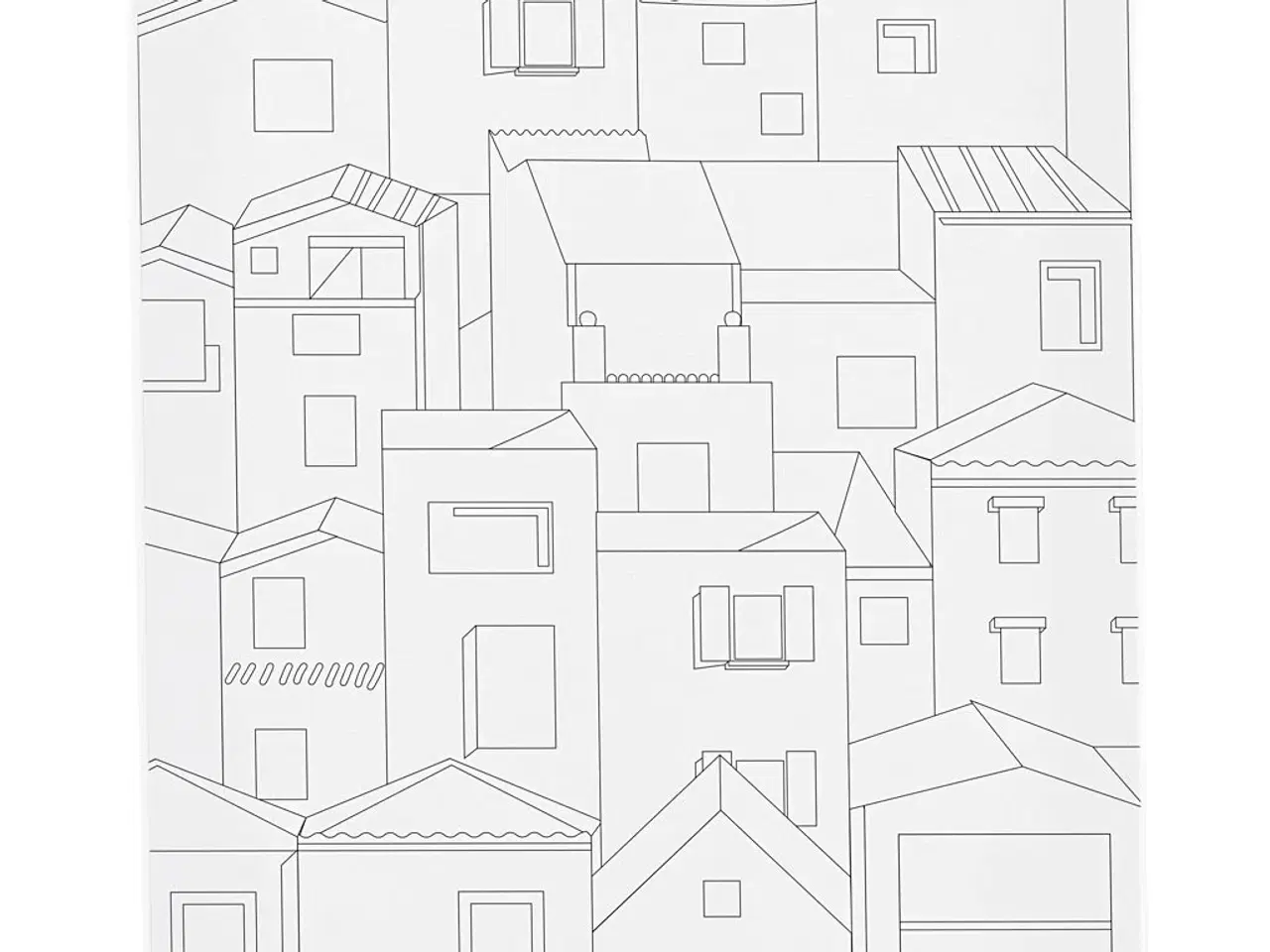 Billede 1 - Malerlærred med print - By, 24x30 cm, 1,6 cm tykkelse