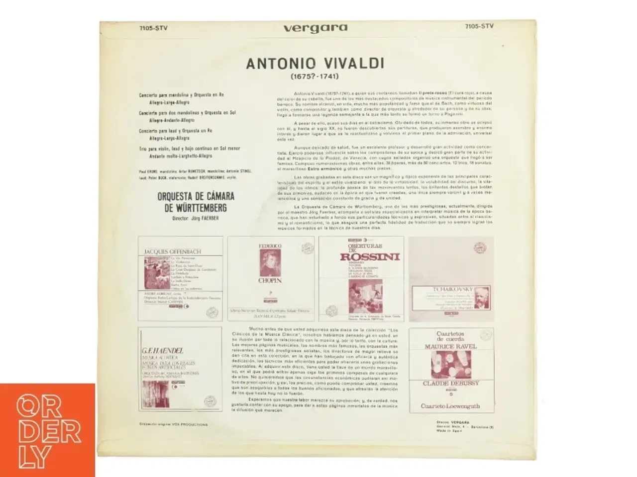 Billede 2 - Musik af Antonio Vivaldi (LP)