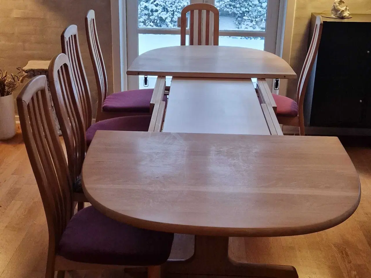Billede 2 - Spisebord med udtræk, bøg