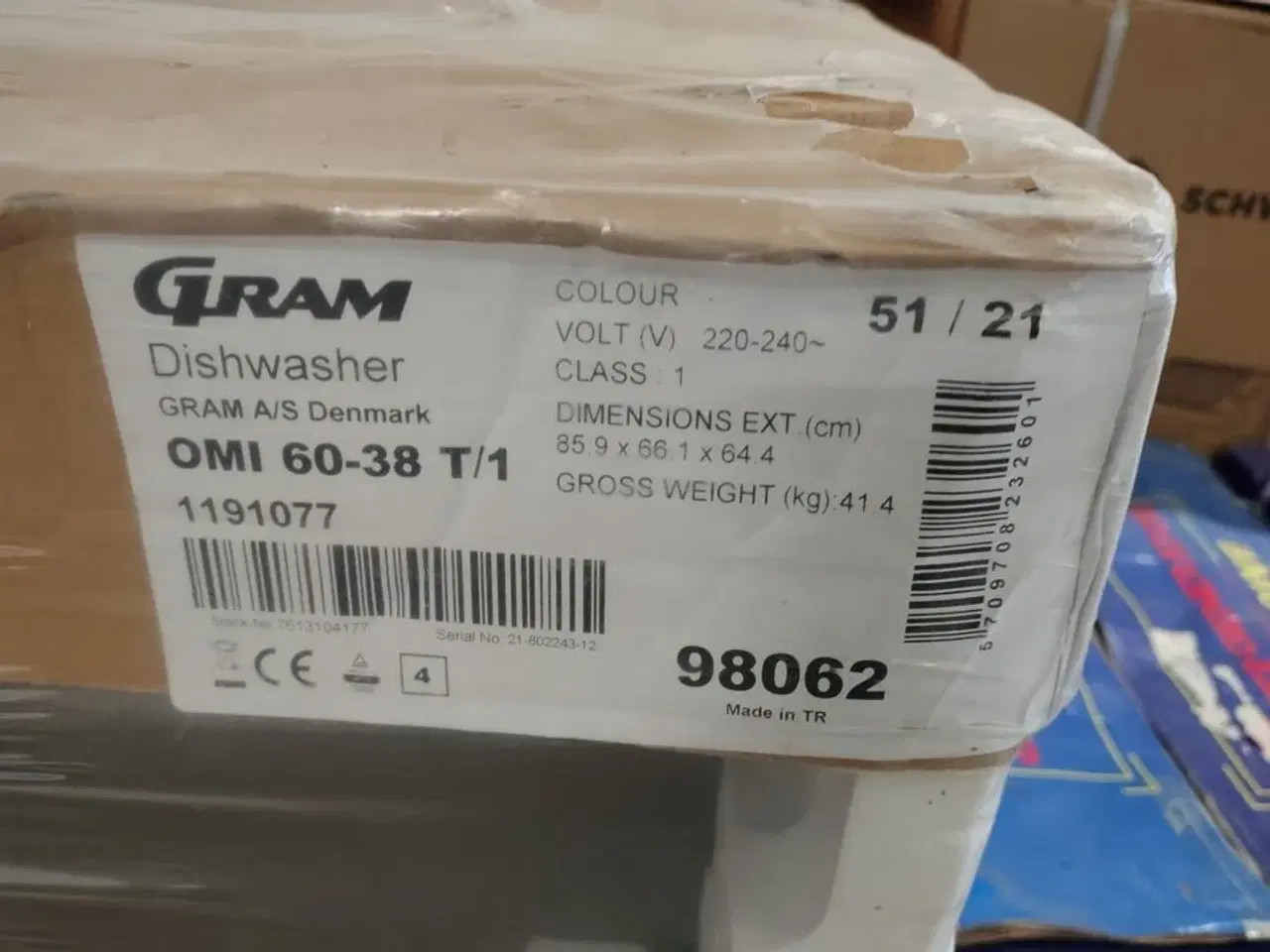 Billede 4 - Opvaskemaskine, ubrugt GRAM OMI 60-38 T/1