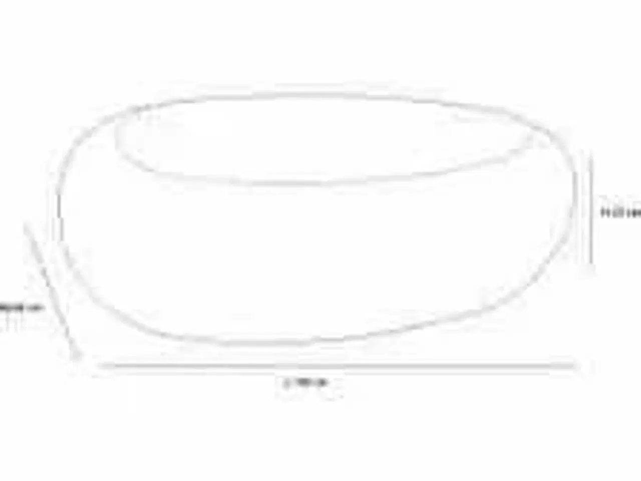 Billede 2 - Kalmar ovalt loungebord 105x68 cm