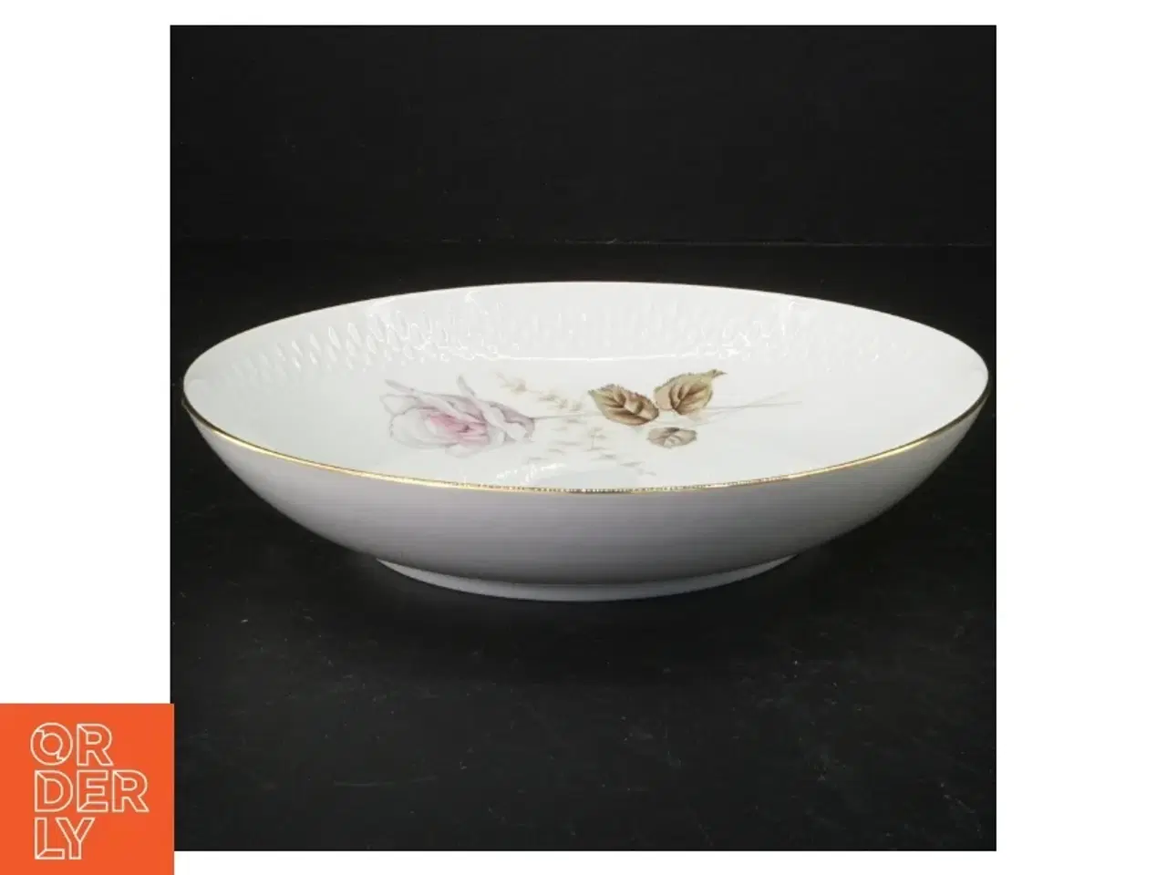 Billede 1 - Blomsterdekoreret porcelænsskål fra Edelstein (str. 22 cm)