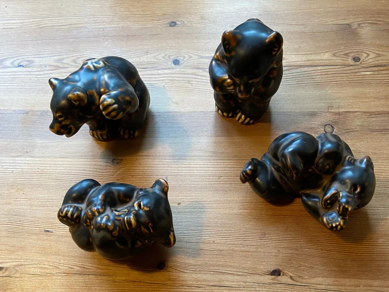 Billede 1 - Royal Copenhagen bjørnefigurer i stentøj