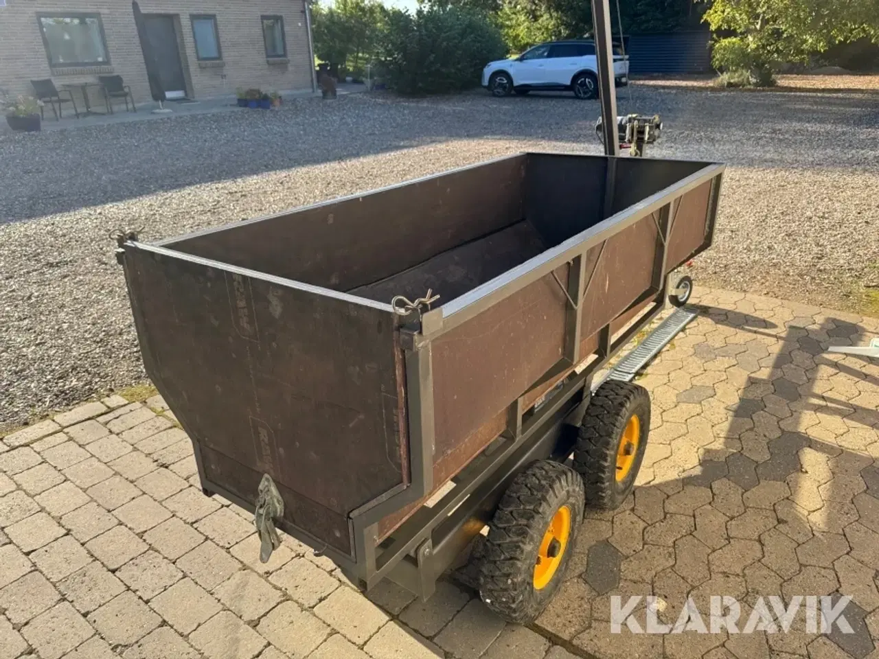 Billede 3 - ATV Trailer hjemme lavet med tipfunktions