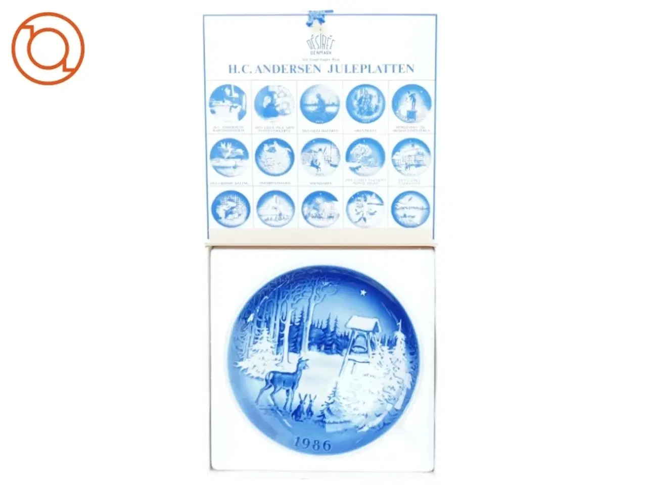 Billede 2 - HC Andersen juleplatte fra Porcelænsfabrikken Desirée (str. 19 cm)
