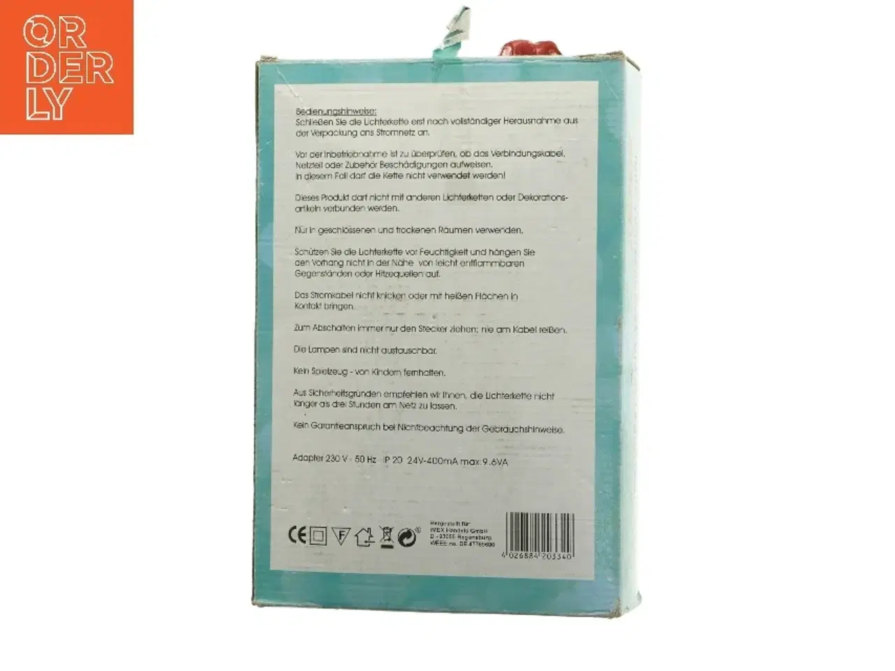 Billede 2 - Organza dekorationsforhæng med lyskæde fra Biscay (str. 19 x 26 cm)