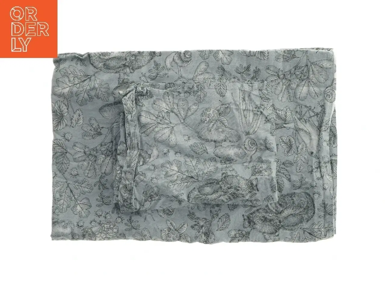 Billede 1 - Sengetøj med naturmønster (str. pude 50x35, dyne 120x95 cm)