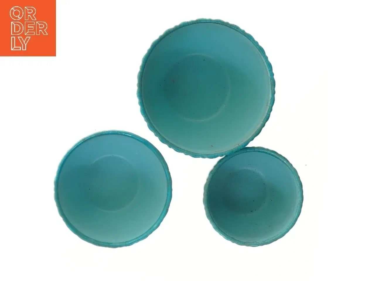 Billede 2 - Turkis keramiske skålesæt (str. Ø 15 & 20 & 17,5 cm)
