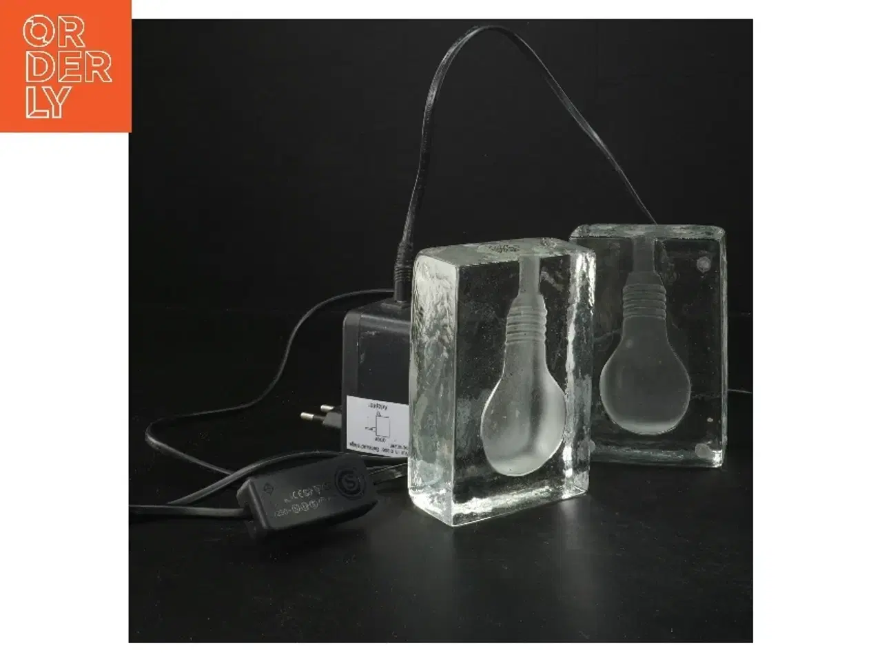 Billede 2 - Dekorativ lampe i glas fra Design house Stockholm (str. 12x8 cm)