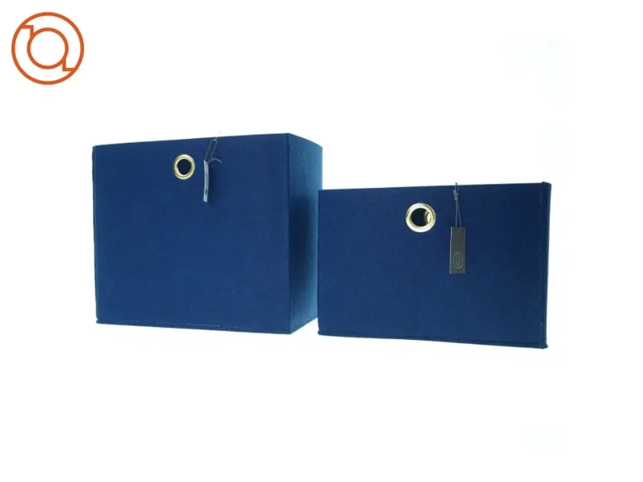 Billede 1 - Stof kasser fra Hübsch (str. 40 x 24 og 35 x 20)