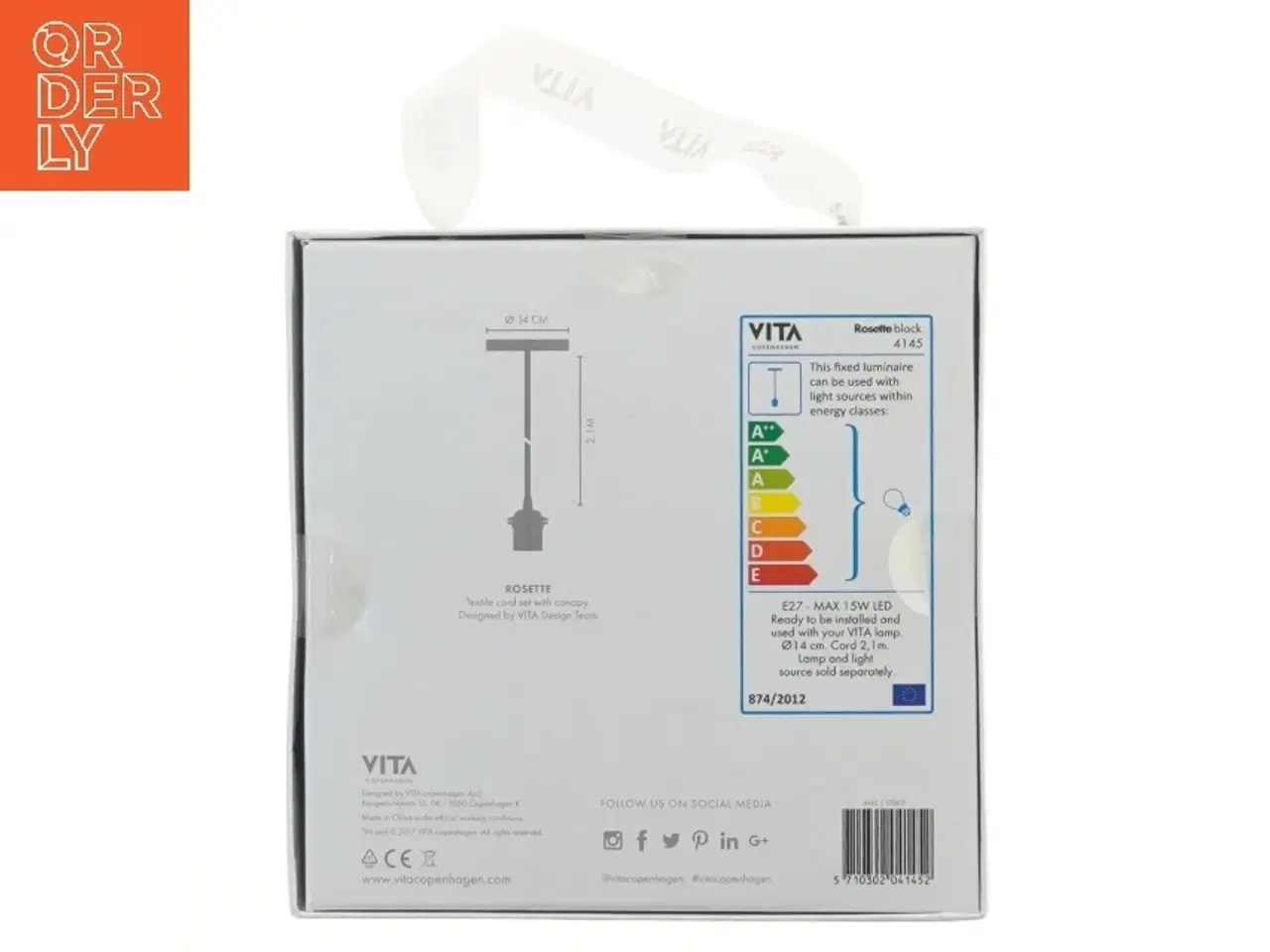 Billede 2 - VITA Rosette tekstilledning med baldakin fra VITA (str. Ø 14 cm)