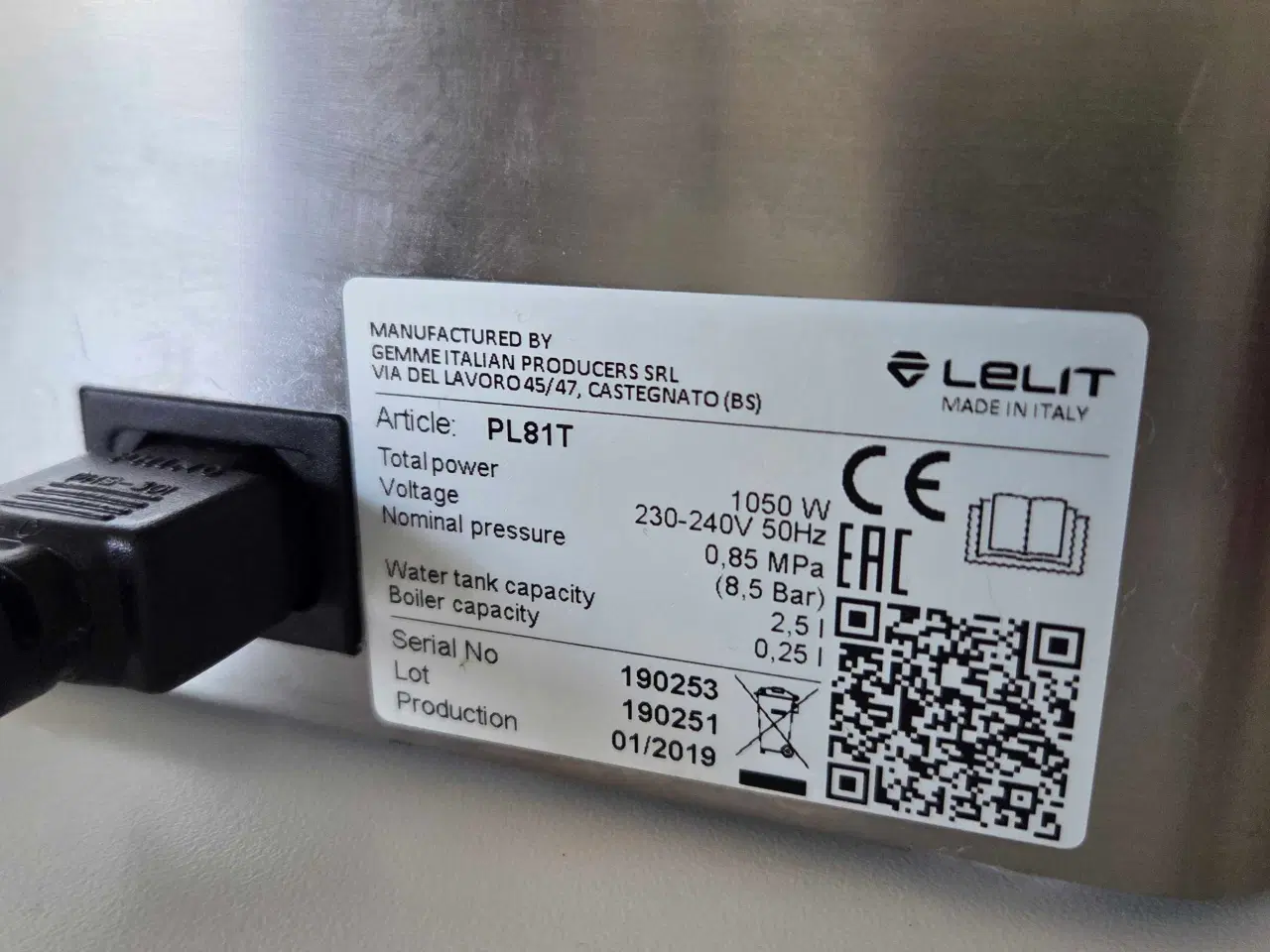 Billede 5 - Lelit grace pl81t + PL043MM kværn + tilbehør