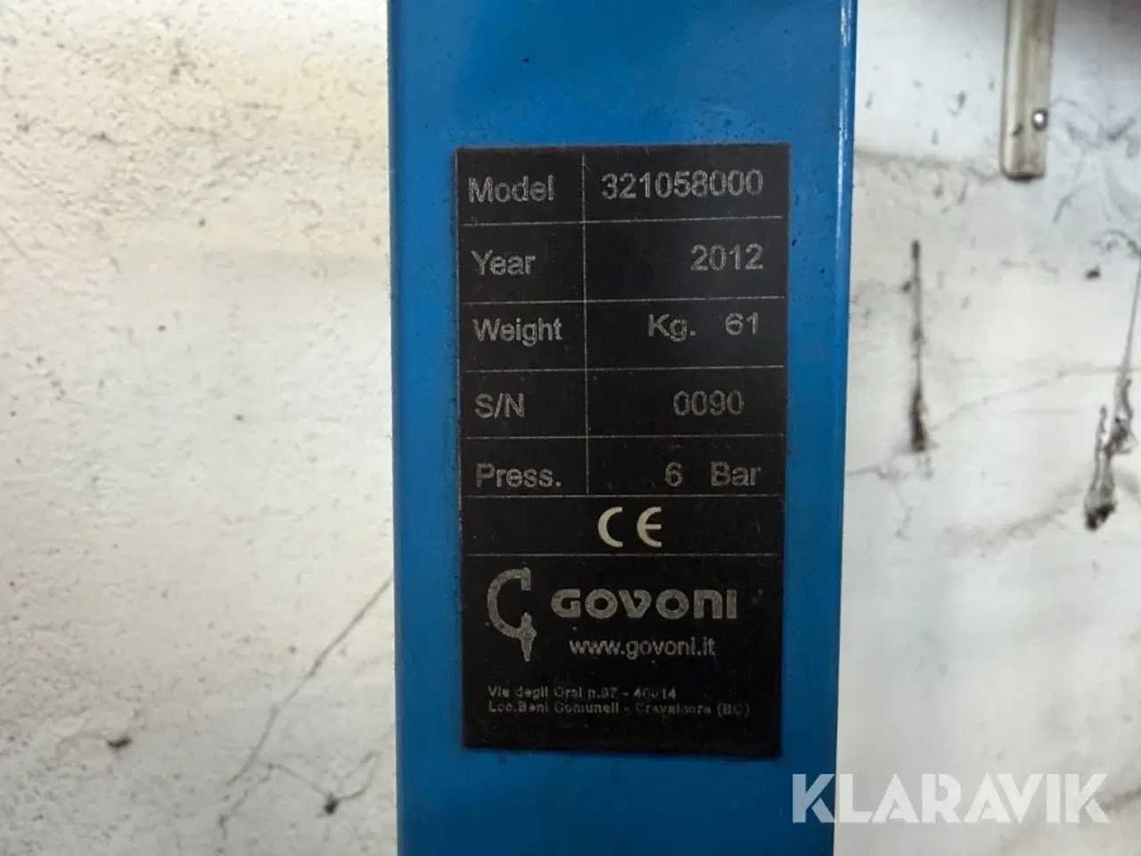 Billede 5 - Fjedrepresse Govoni 321058000 pneumatisk