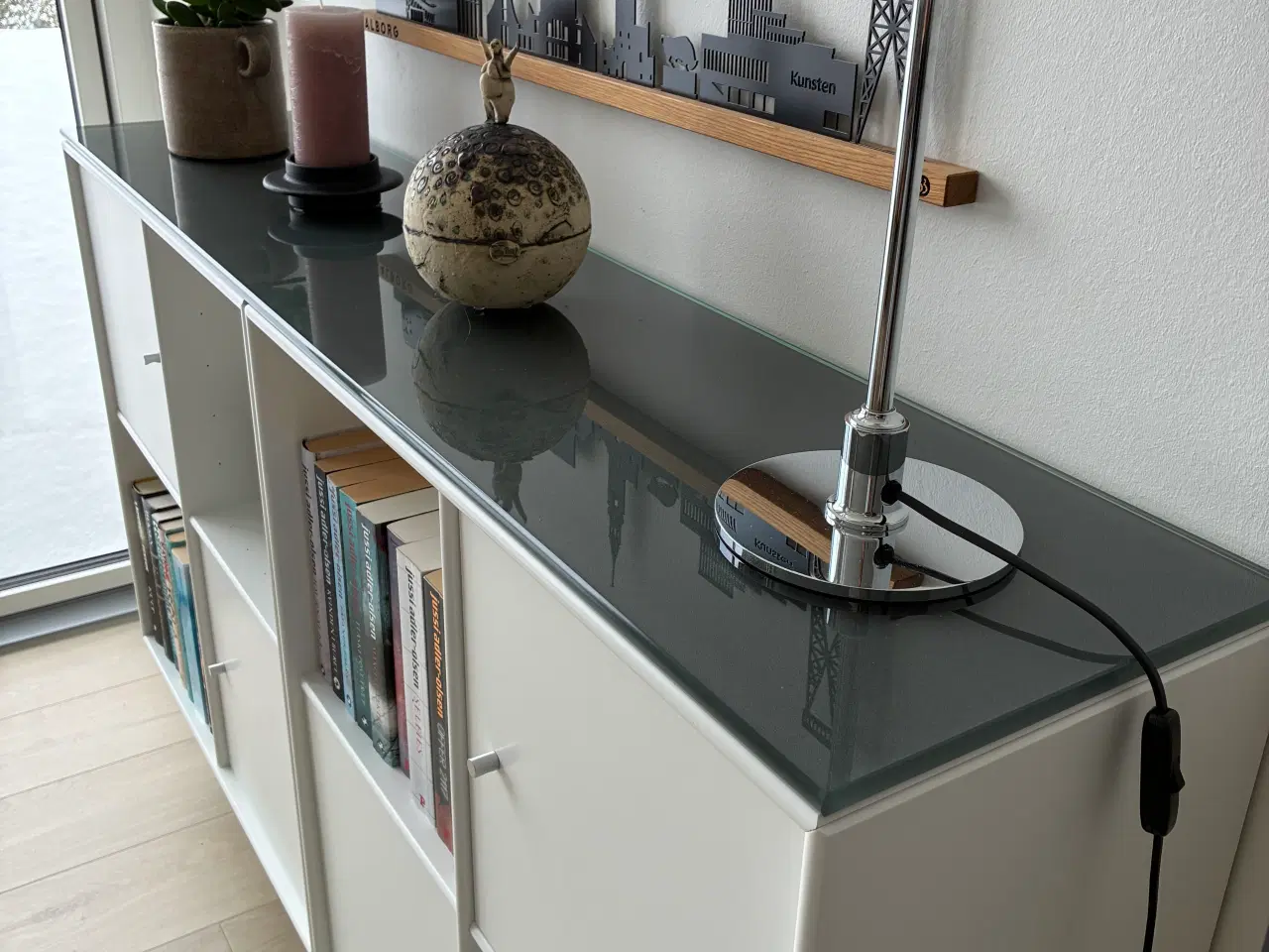 Billede 2 - Montana topplade, lakeret glas, antracitgrå