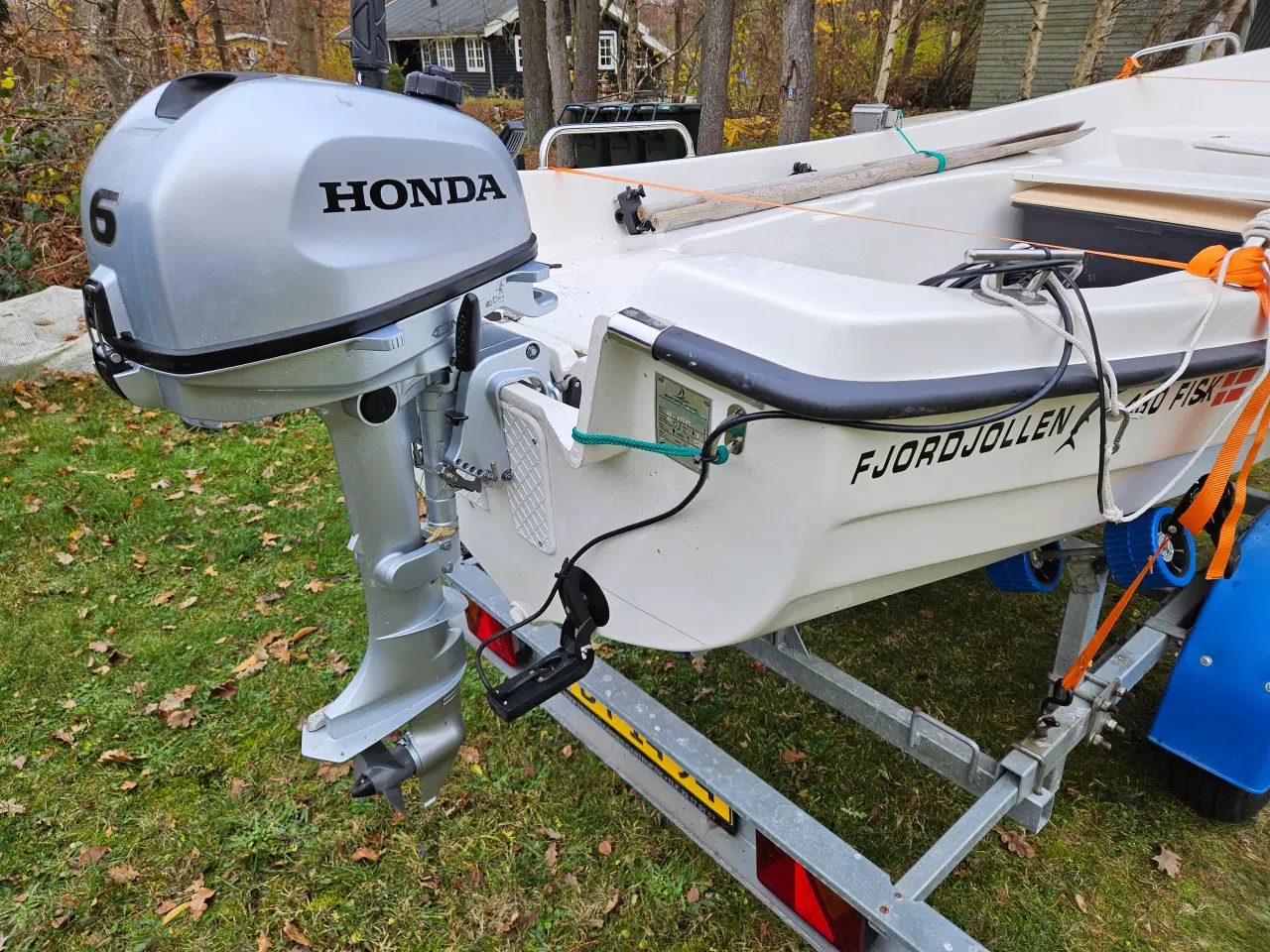 Billede 2 - 14 fods Fjordjolle med 6 HK Honda 4 takter