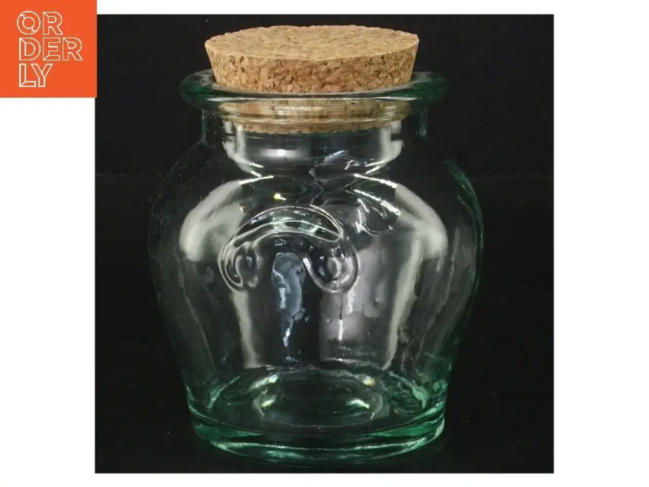 Billede 1 - Glasbeholder med korklåg (str. 11,5 cm)
