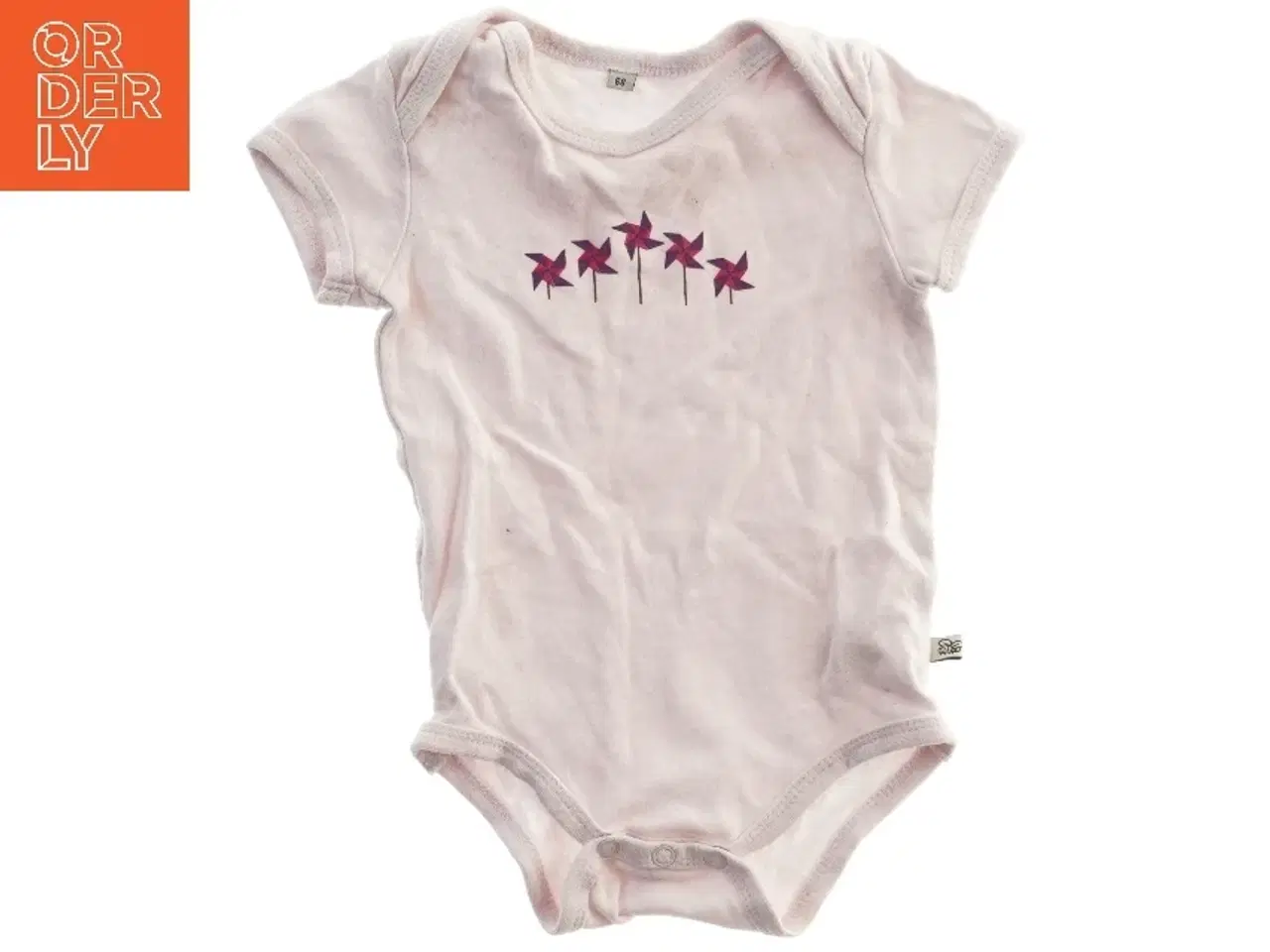 Billede 1 - Lyserød bodystocking med karruselmotiv fra Pippi (str. 68)