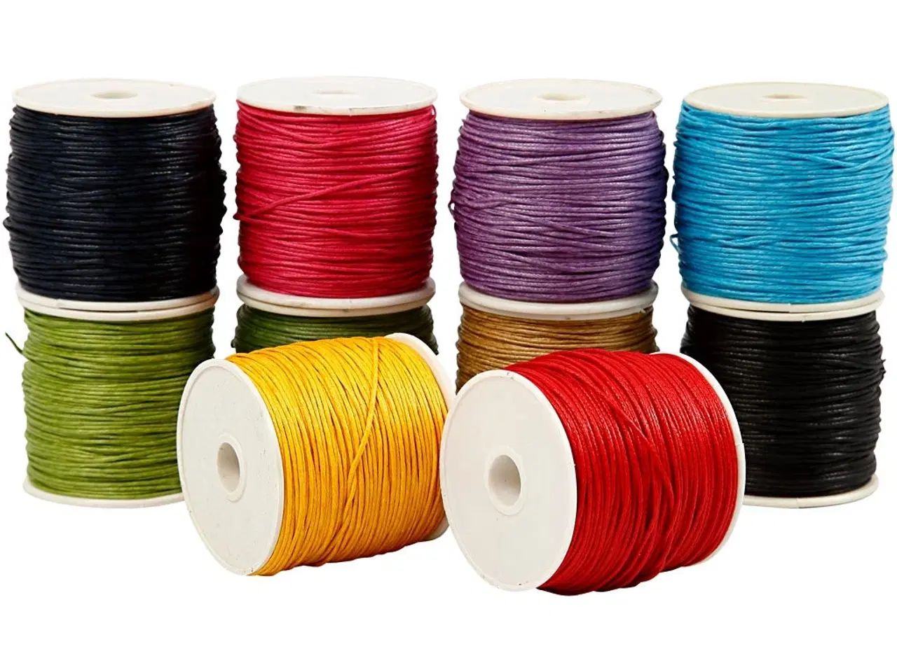 Billede 1 - Bomuldssnor 1 mm - 10 m i stærke farver