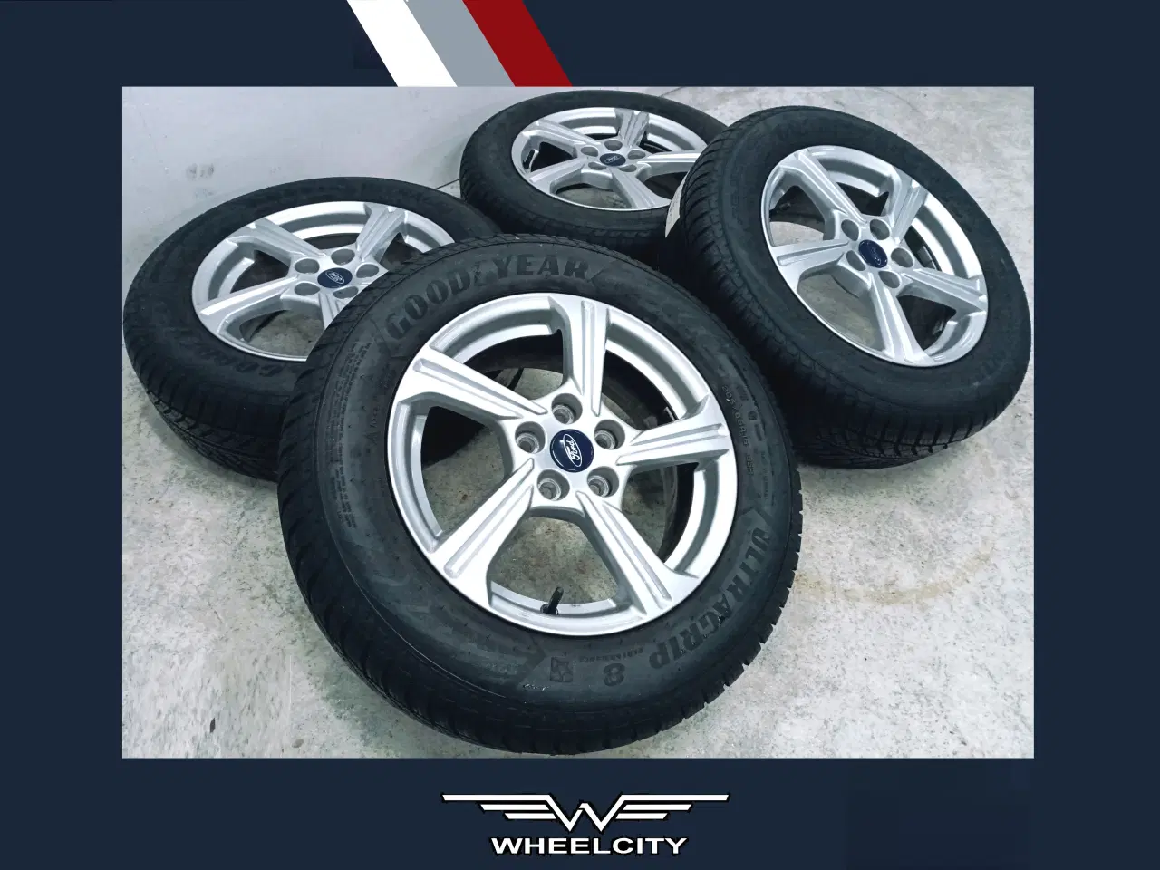 Billede 1 - 5x108 16" ET45 nav 63,4ø Ford vintersæt
