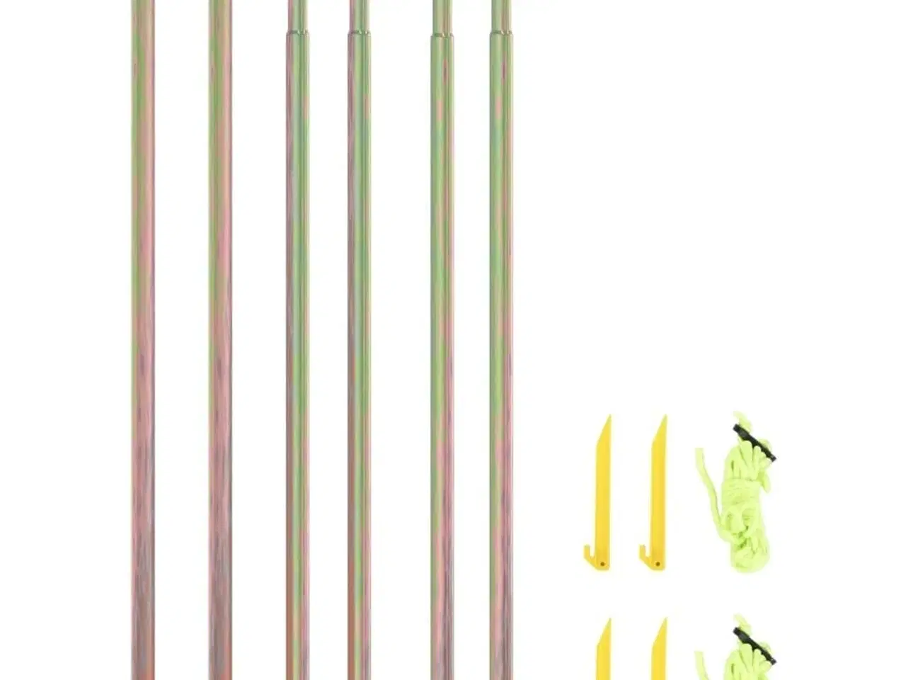 Billede 1 - Teleskopstænger til telt 2 stk. 170-255 cm galvaniseret stål