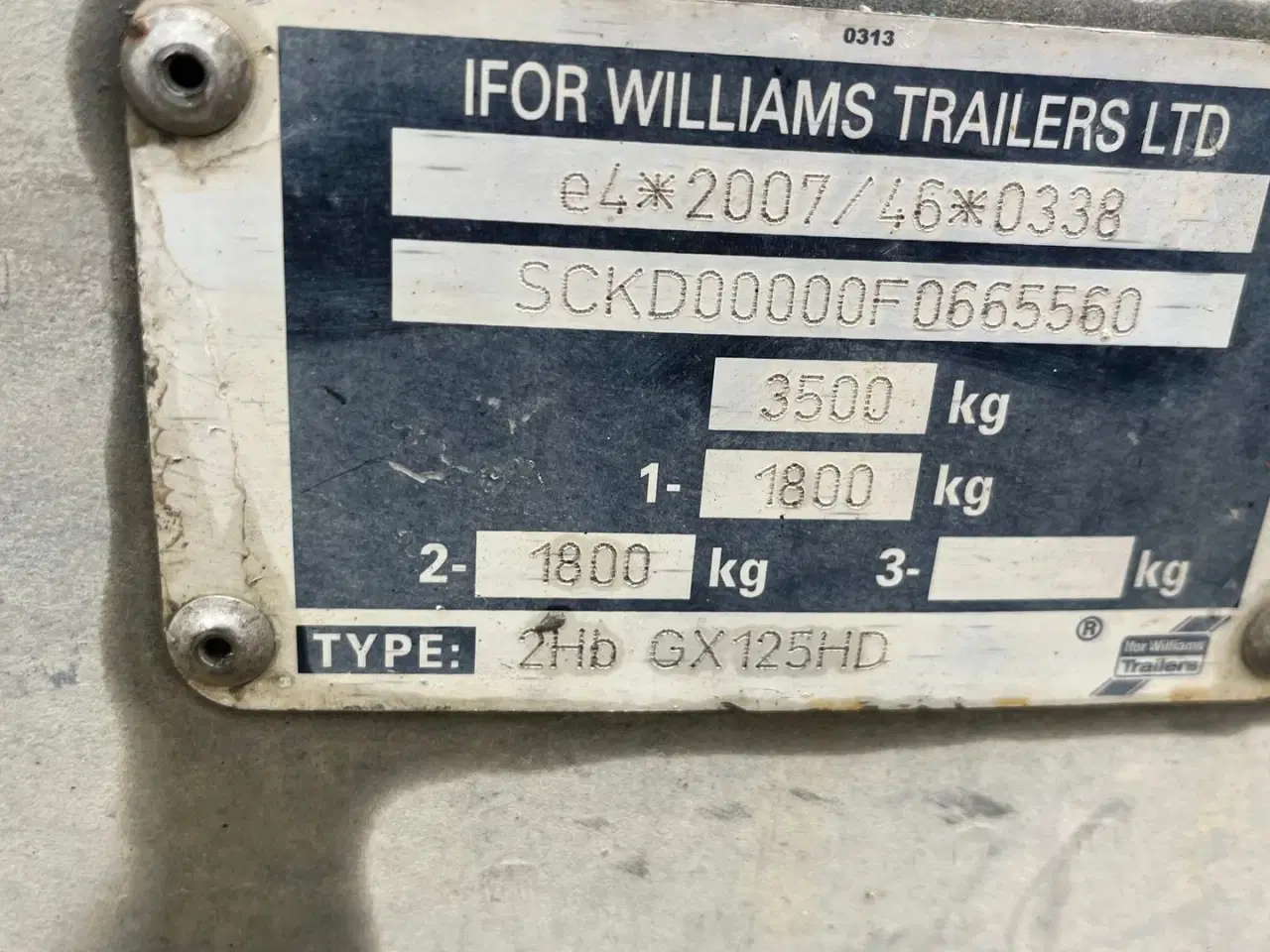Billede 10 - Ifor Williams gx125 3500kg nysynet maskintrailer