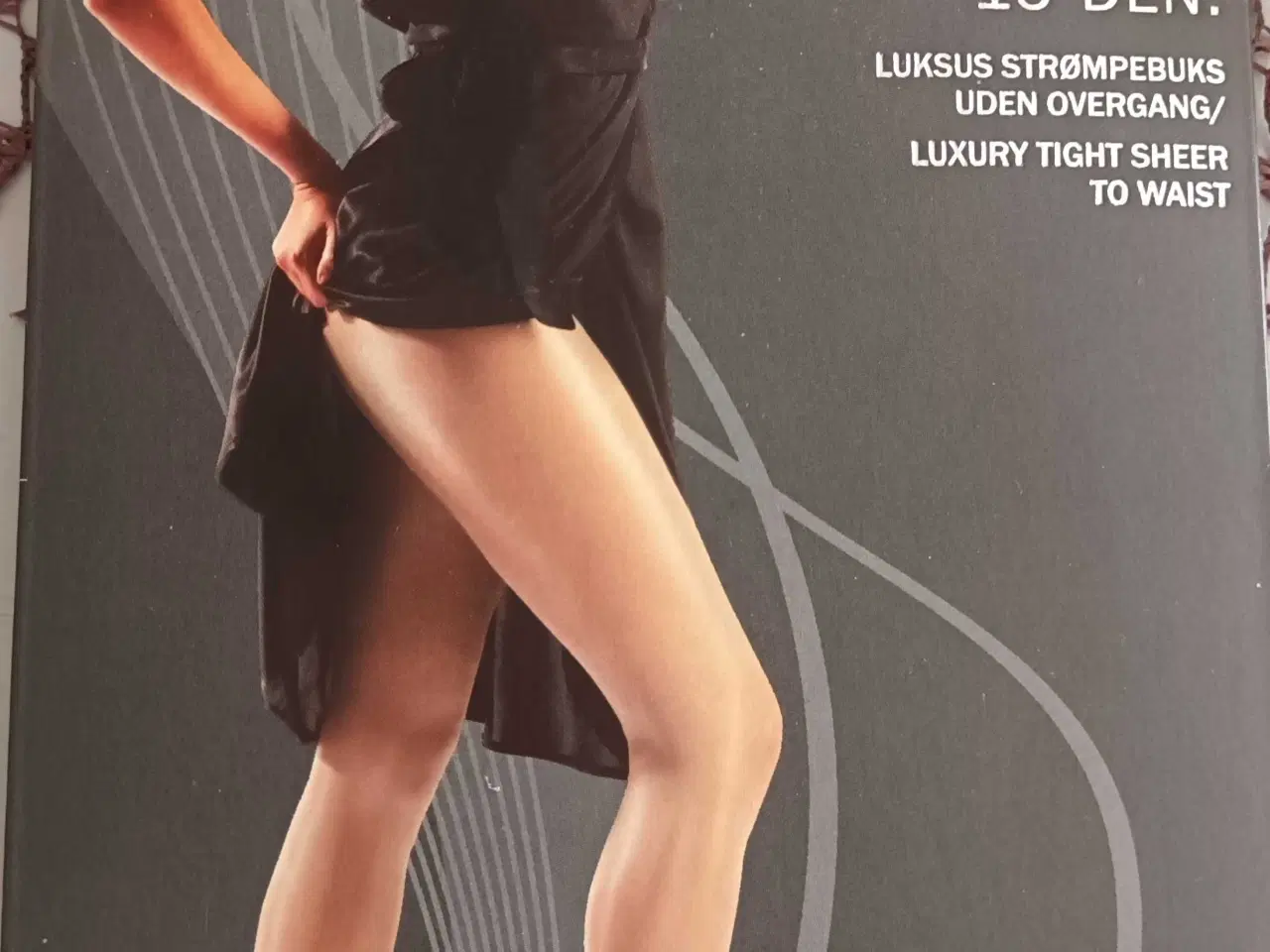 Billede 1 - Sorte Nylonstrømper i Luksus Silklook 