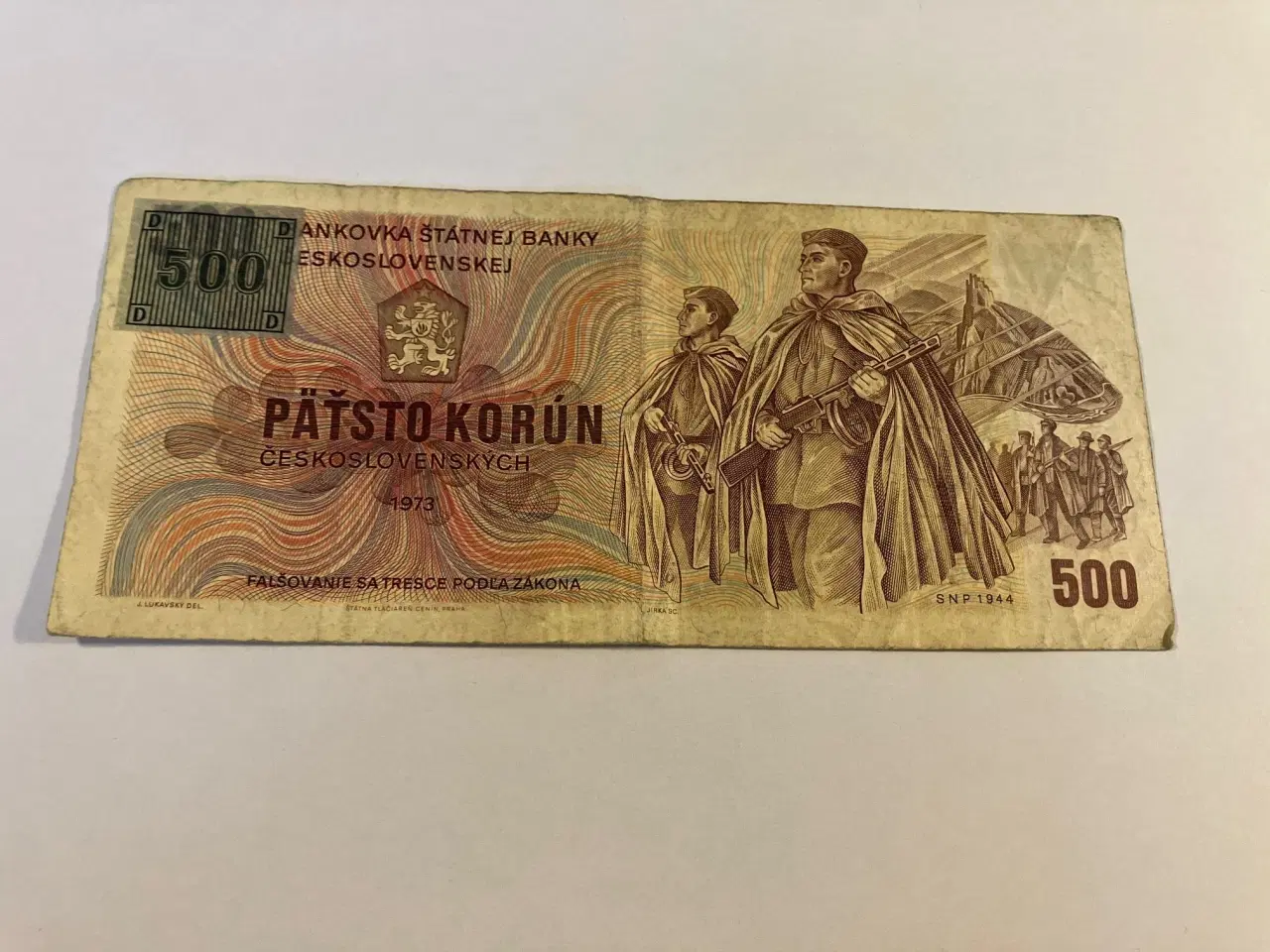 Billede 1 - 500 Korun Tjekkoslovakiet 1973