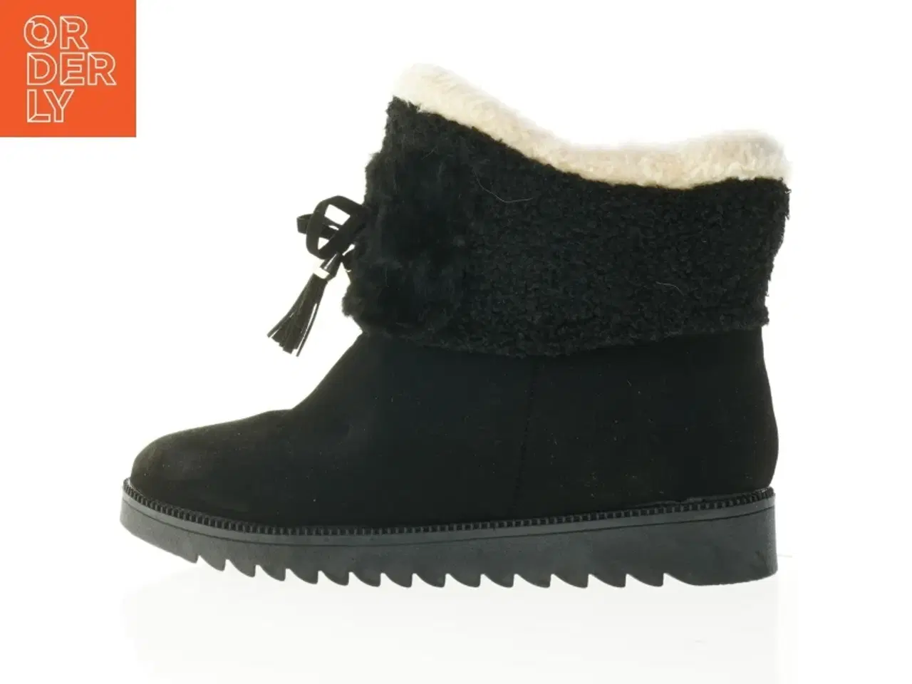 Billede 4 - Sort vinterstøvle med for (str. 39)
