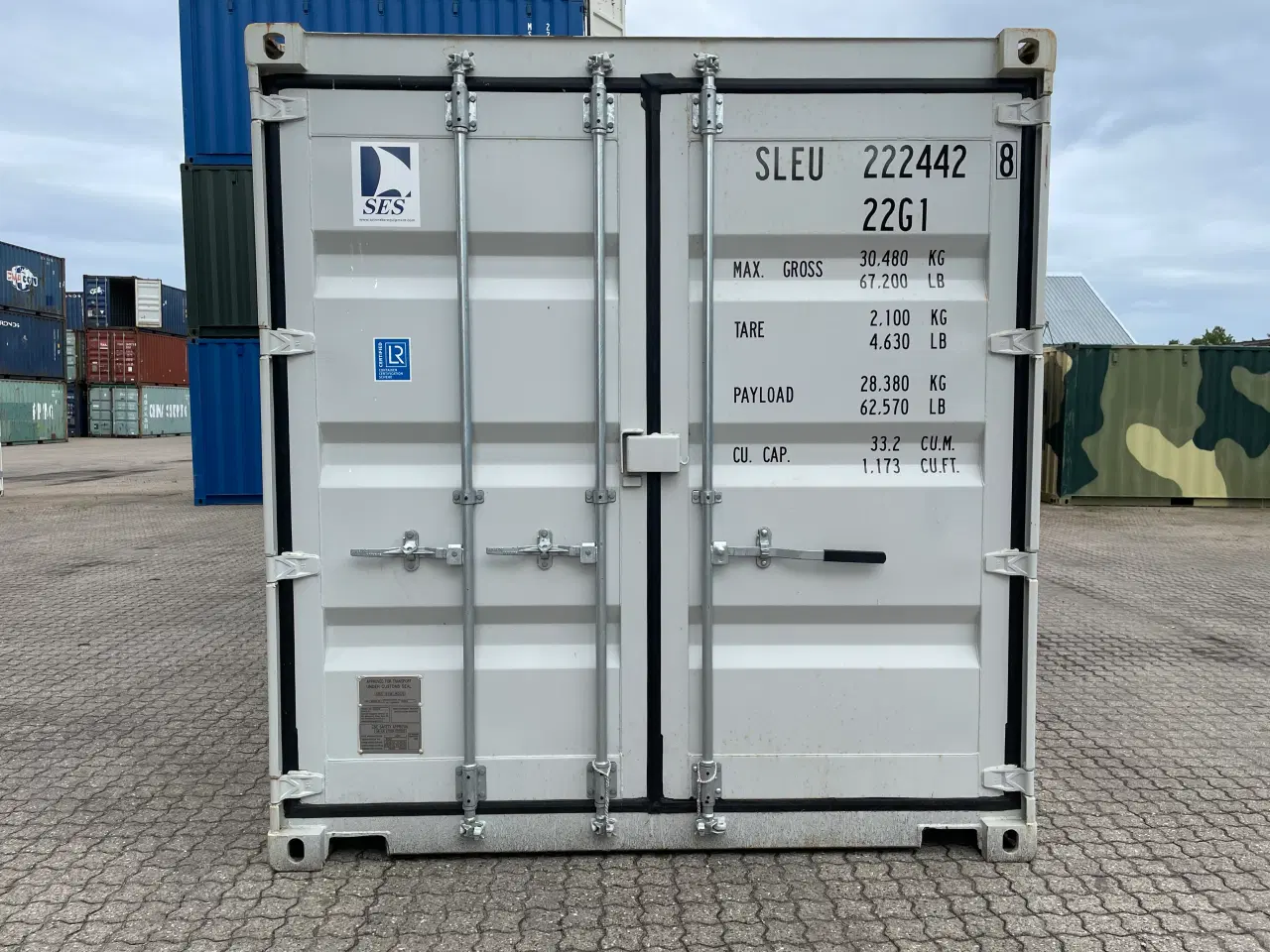 Billede 1 - 20´ fods Container i farve Ral: 7035 nye one way