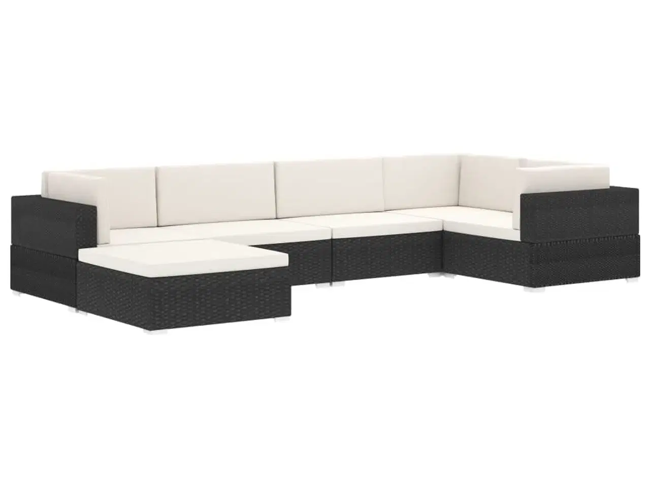 Billede 11 - Midtersæde til sofa 1 stk. med hynder polyrattan sort