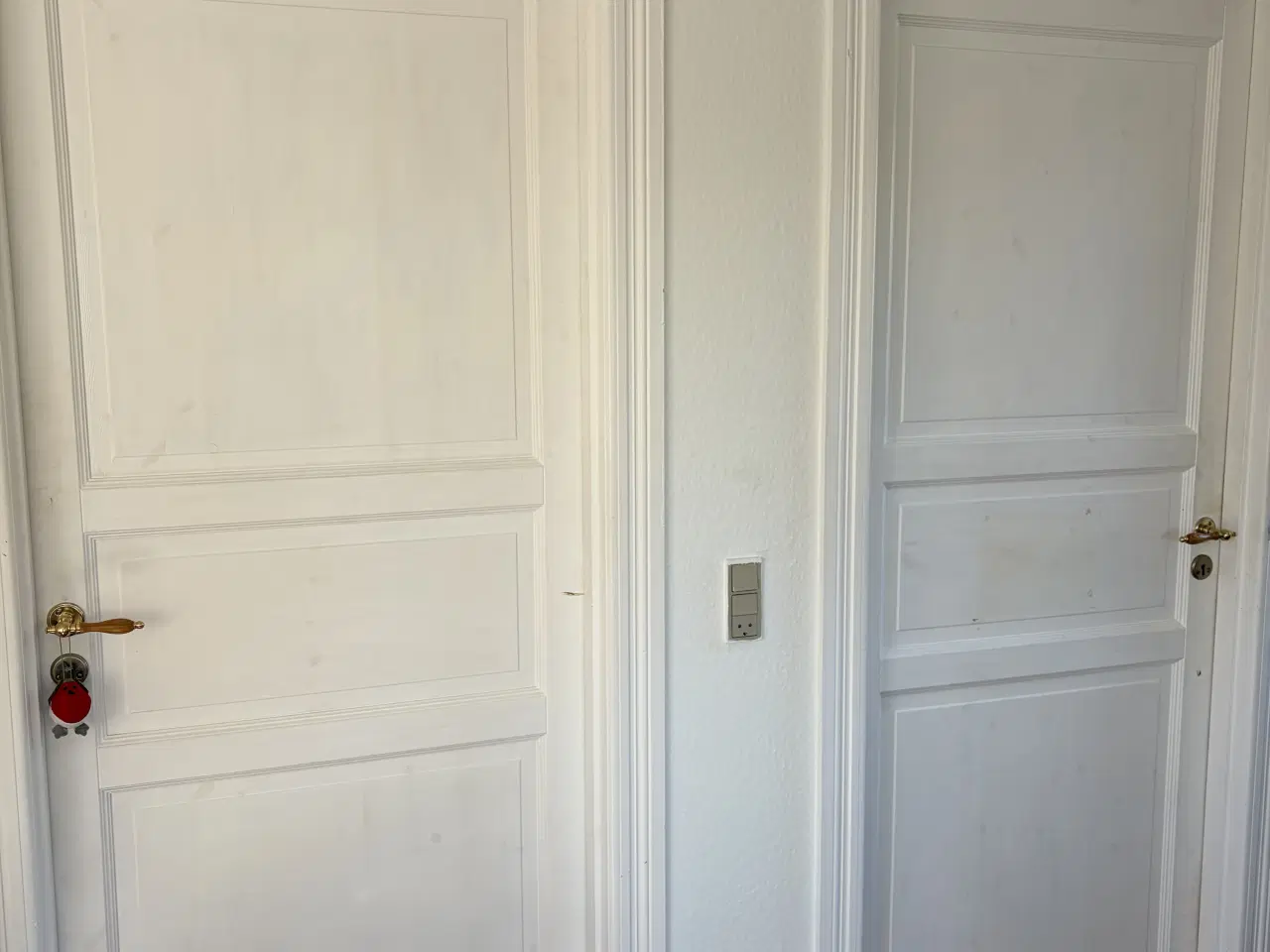 Billede 2 - Fyldningsdøre i fyrretræ, hvide og ubehandlede