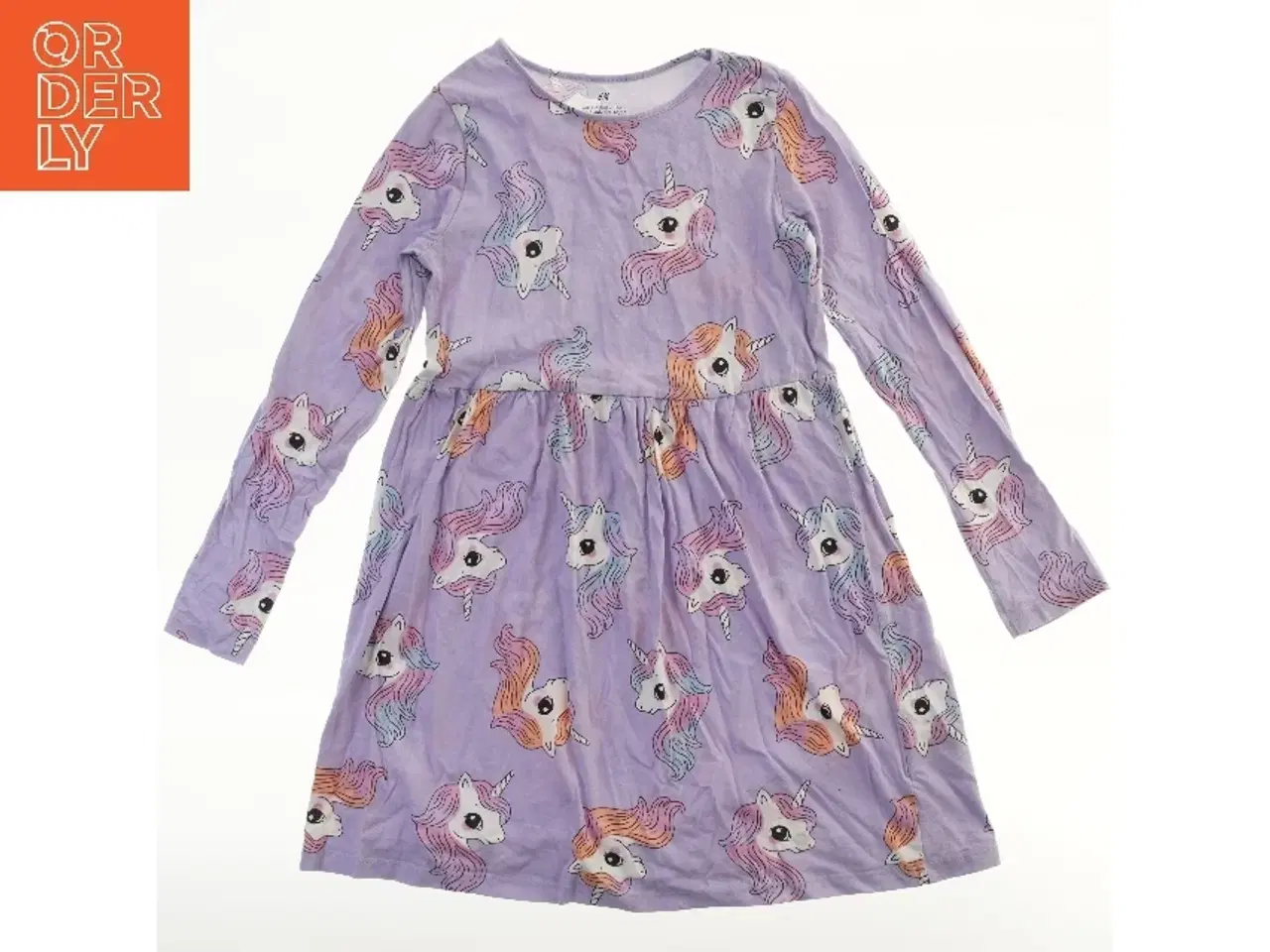 Billede 2 - Langærmet kjole med enhjørningprint fra H&M (str. 134)