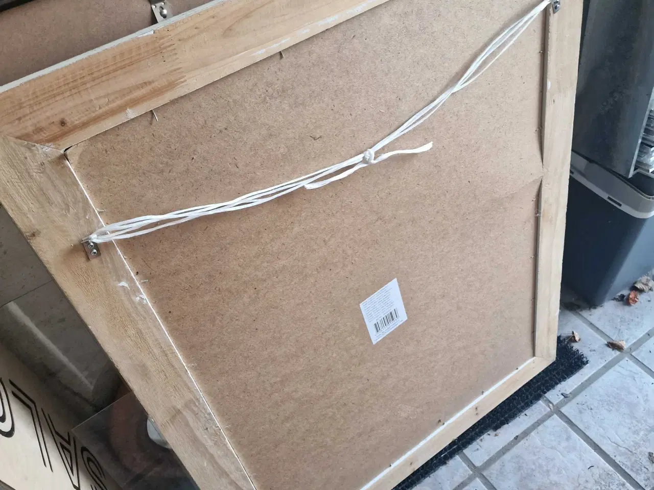 Billede 3 - Vægspejl i hvidt cisseleret træ