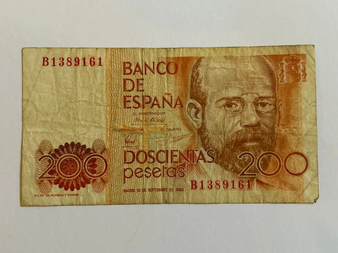 Billede 1 - 200 Pesetas 1980 Spain