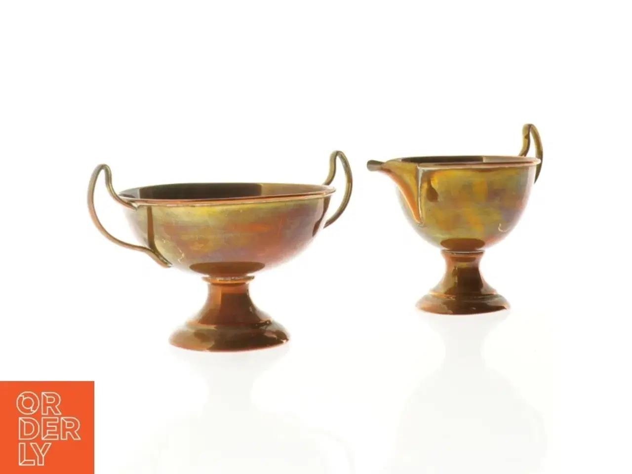 Billede 3 - Sæt med skål og kande i bronze (str. 8 cm)