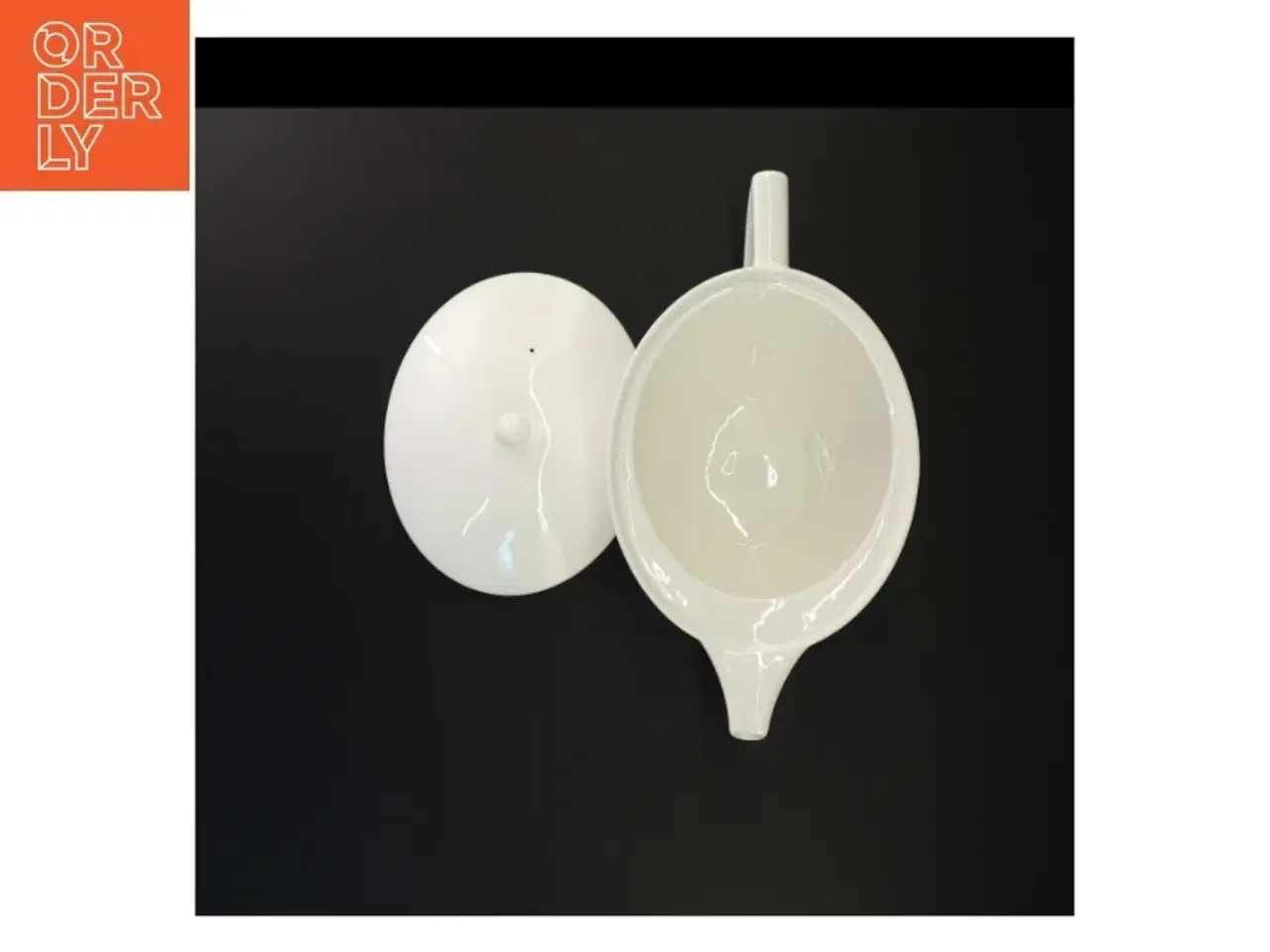 Billede 3 - Hvid tekande med låg fra Jasper Conran (str. 27 x 14 cm)