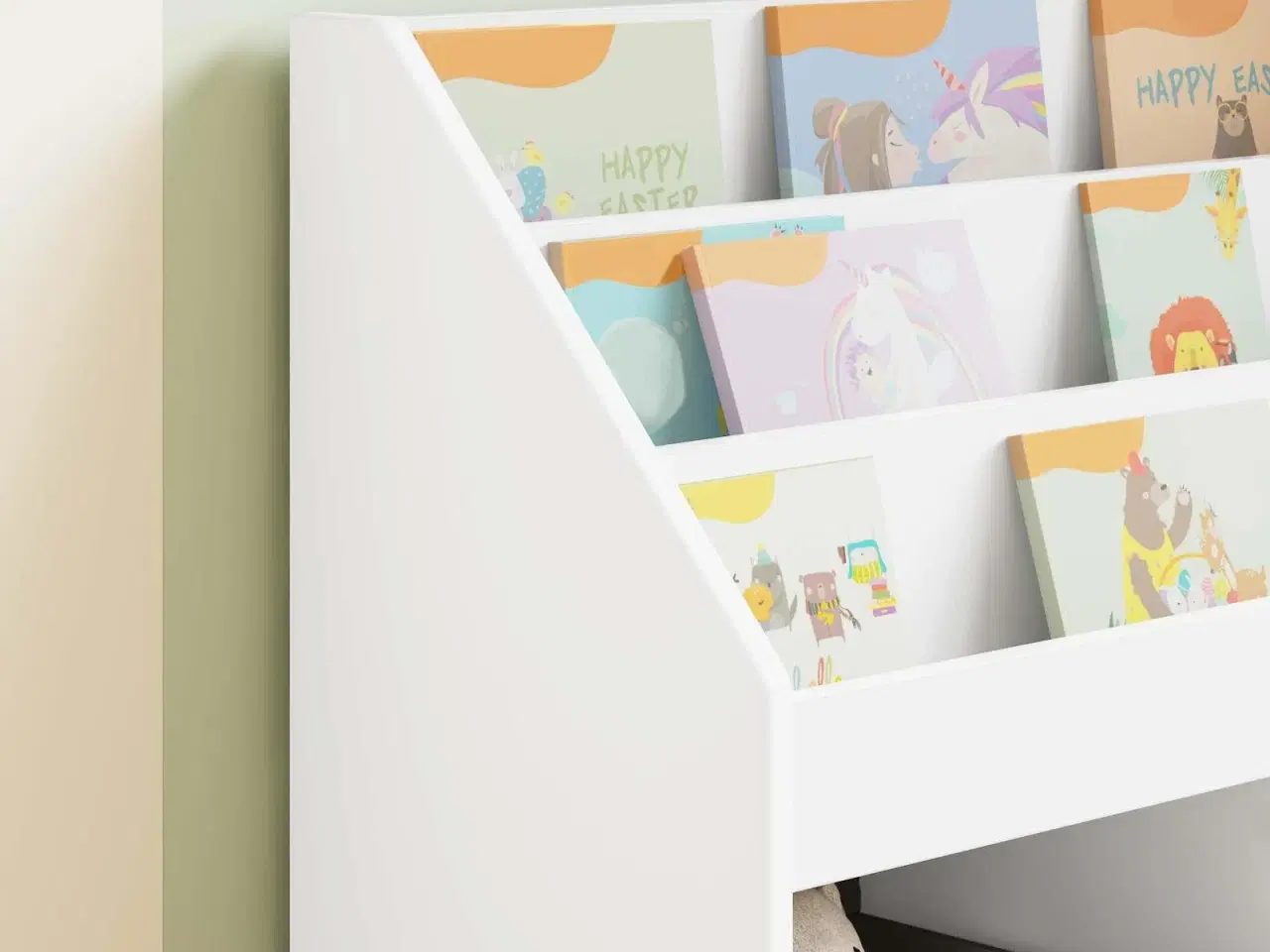 Billede 5 - Børnebogreol Hvid 72,5 x 29,5 x 69 cm Konstrueret træ