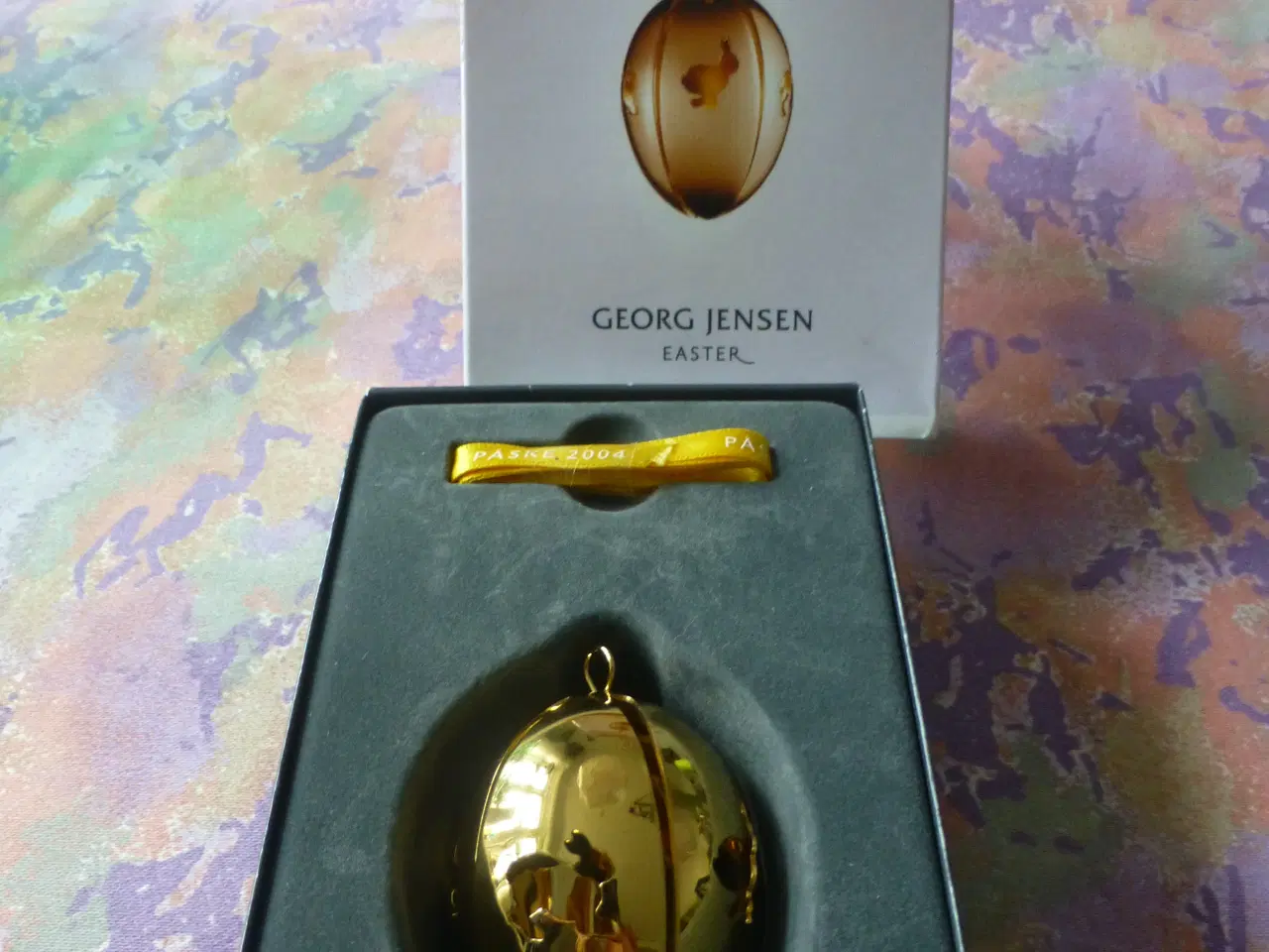 Billede 1 - Påskeæg 2004 Forgyldt Georg Jensen 