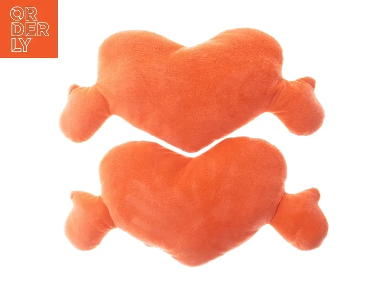 Billede 2 - Orange hjertepuder (str. 45x23 cm)
