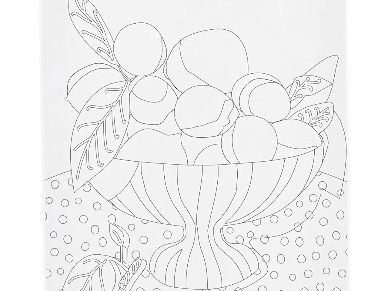 Billede 1 - Malerlærred med print, Frugtskål, D: 1,6 cm, str. 24x30 cm, 360 g, 1 stk.